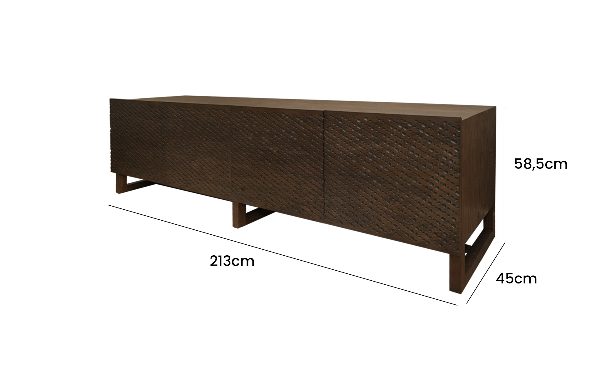 Home Decor KO-052 Entertainment Side View Size