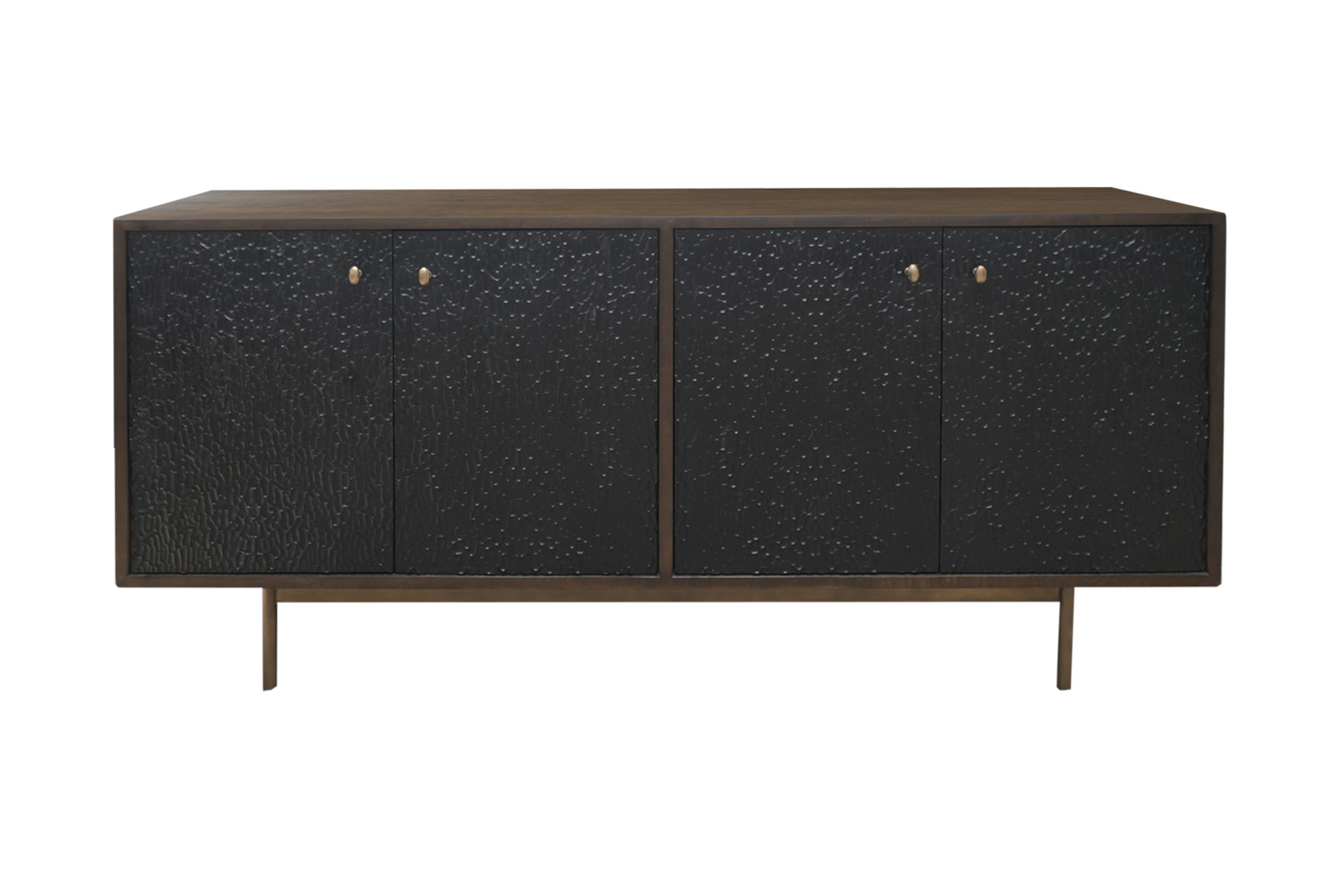 Home Decor NO-028 Sideboard 4 Doors Chipped Small Front View