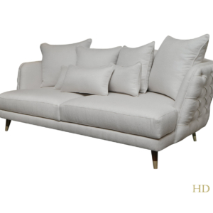 Home Decor Sofa Metz 3S Ivory Side View