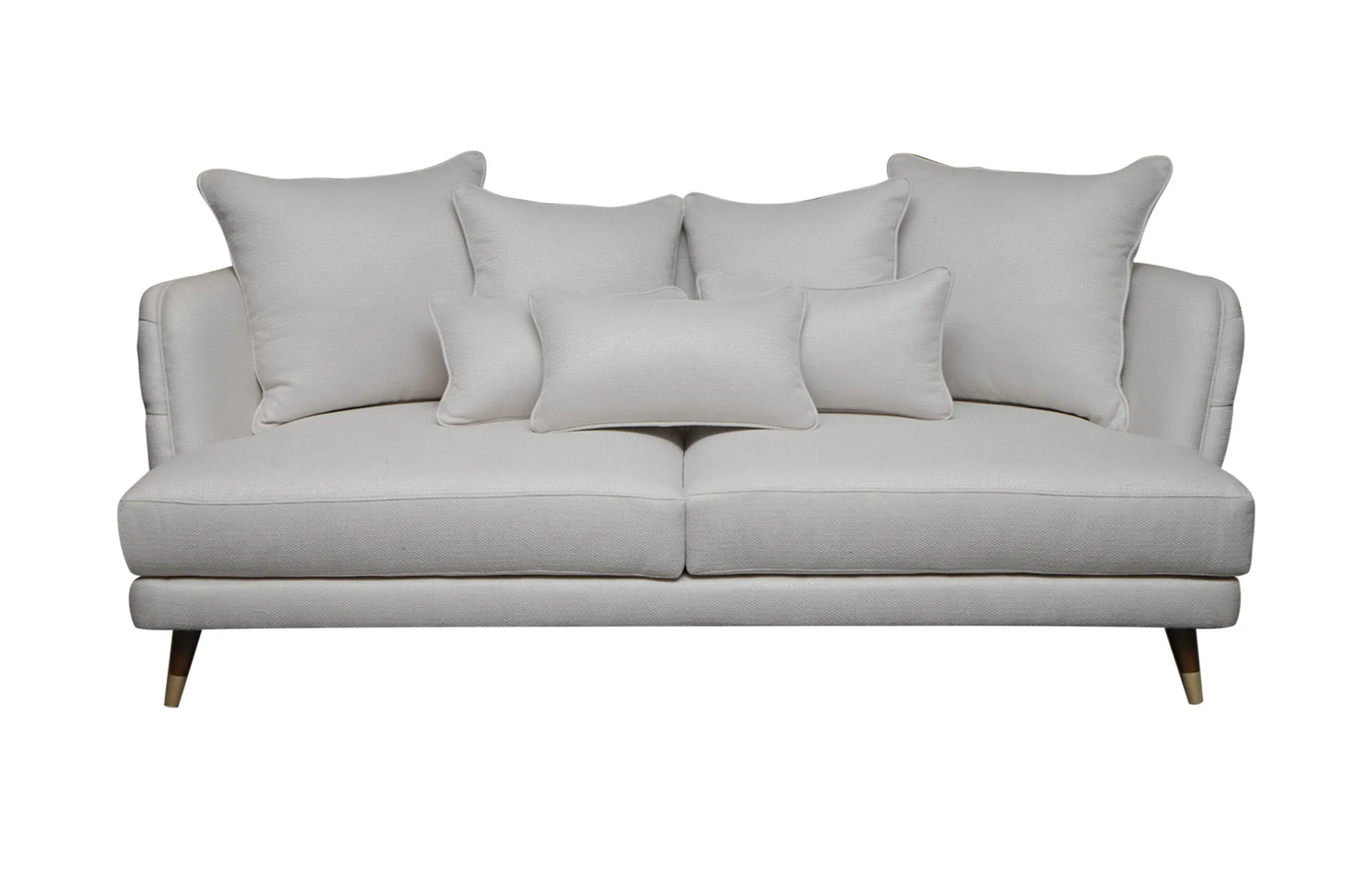 Home Decor Sofa Metz 3S Ivory Front View