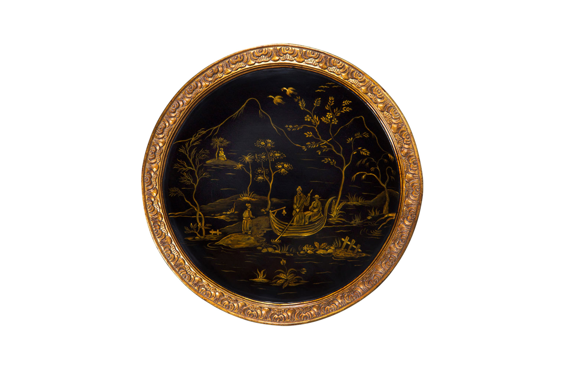 Home Decor Tripod Chinoiserie Table Large 33892 Top View