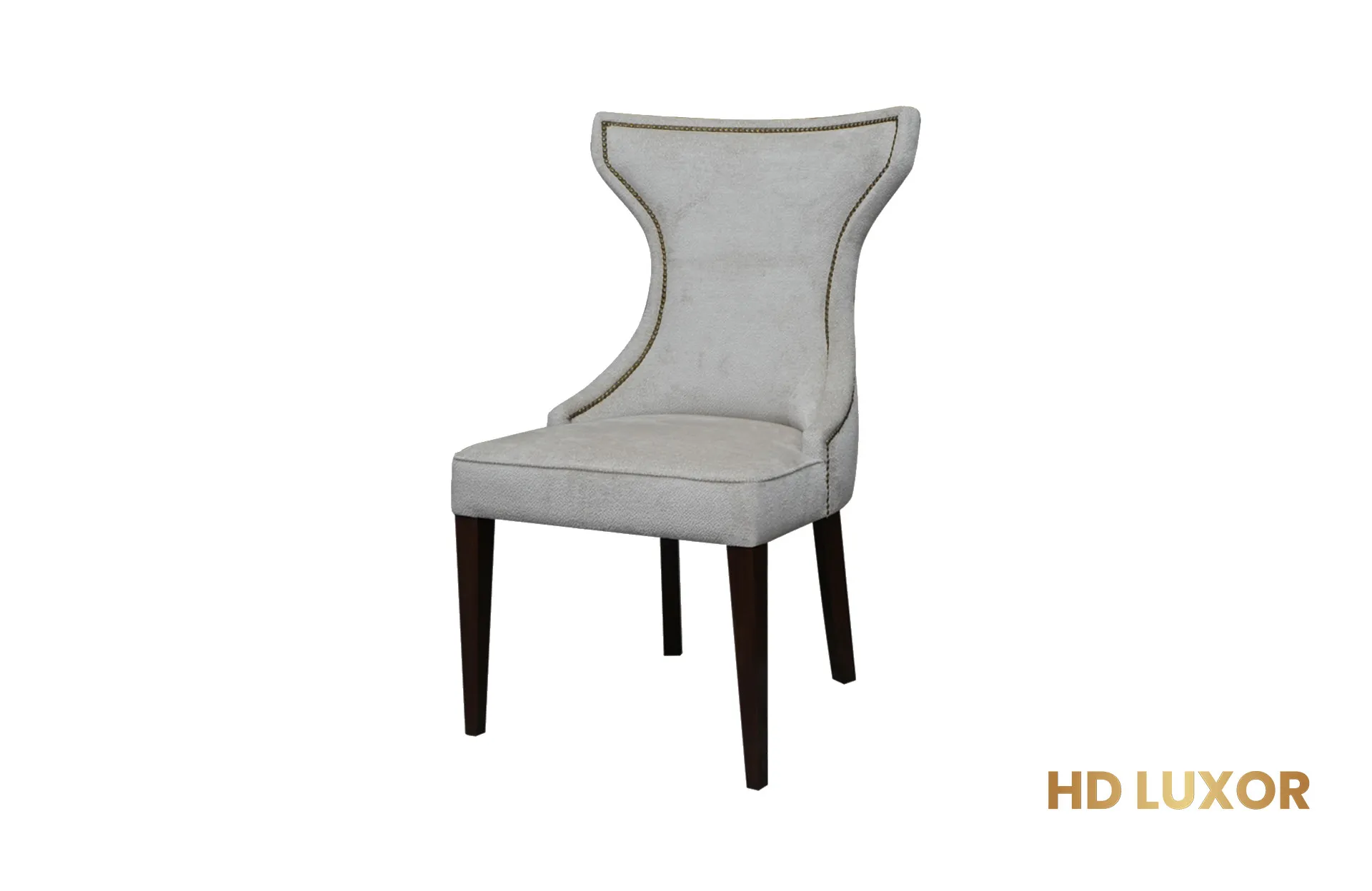Home Decor Abelia Dining Chair PA WR 03 Beige (Paku Bronze) Side View