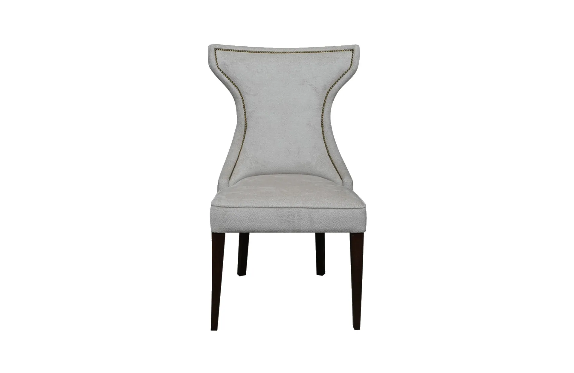 Home Decor Abelia Dining Chair PA WR 03 Beige (Paku Bronze) Front View
