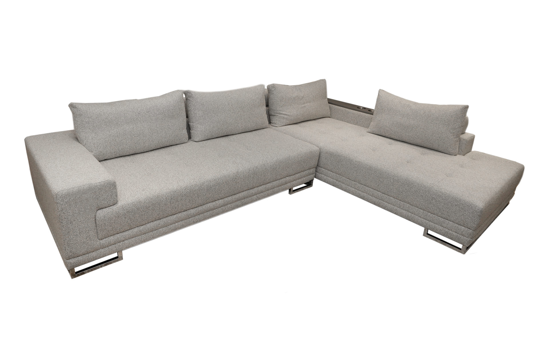 Home Decor Aveiro Sofa MM Stone Side / Front View