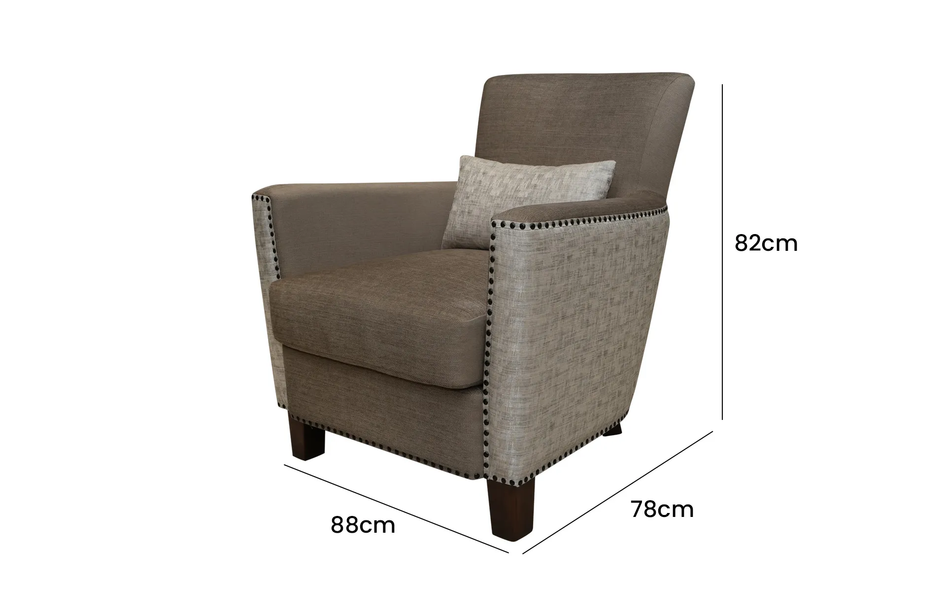 Home Decor Bailey Single MN Platinum Side View Size
