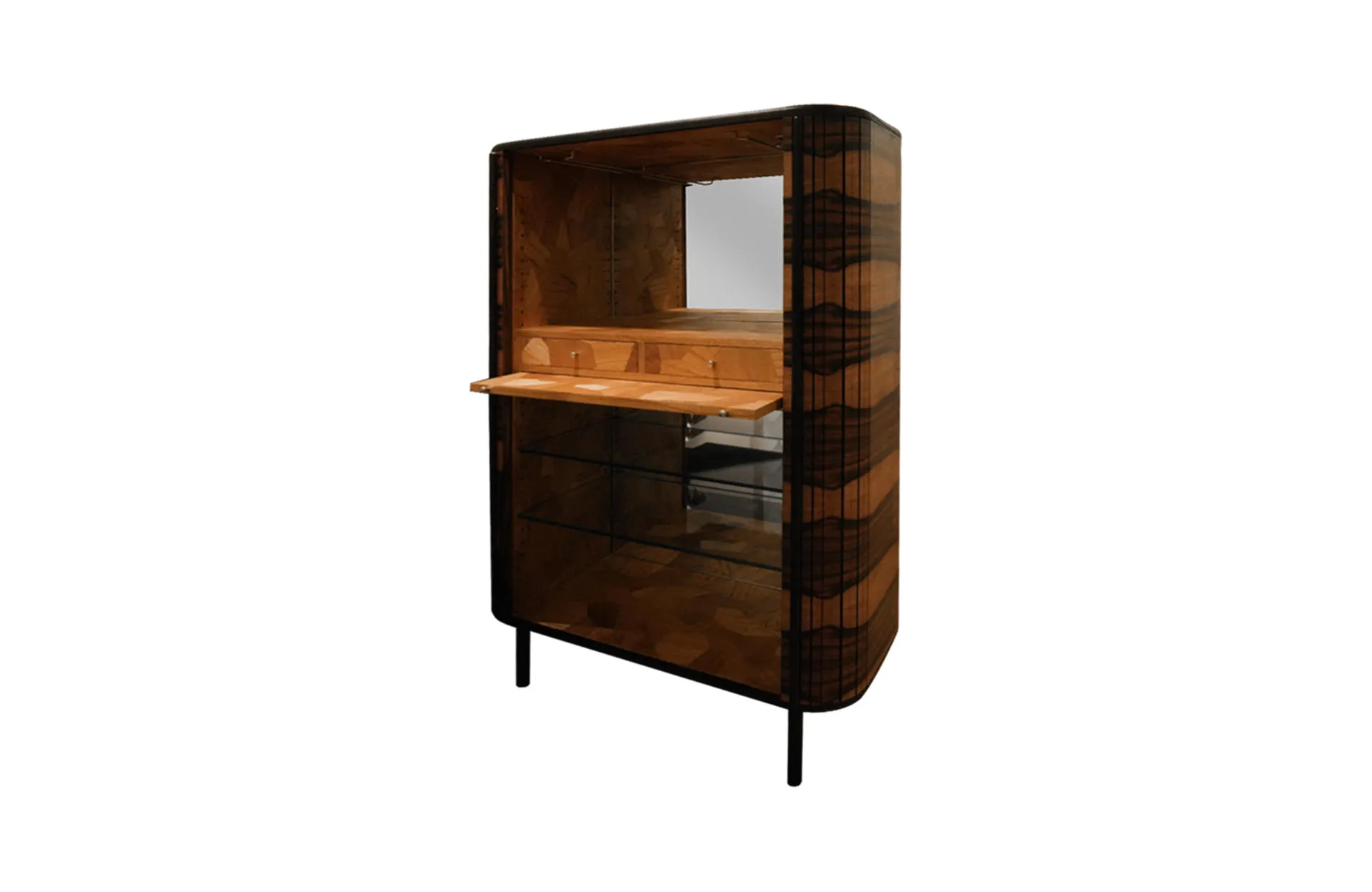 Home Decor Bar Cabinet Bubal BU180 Open Side View