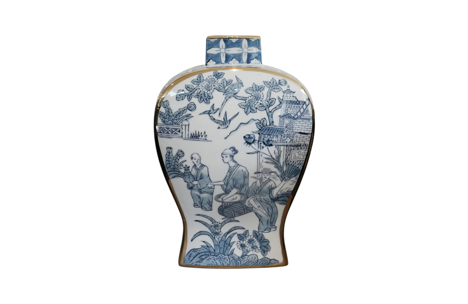 Home Decor Ceramic Decorate Jar V Design 22L Front View