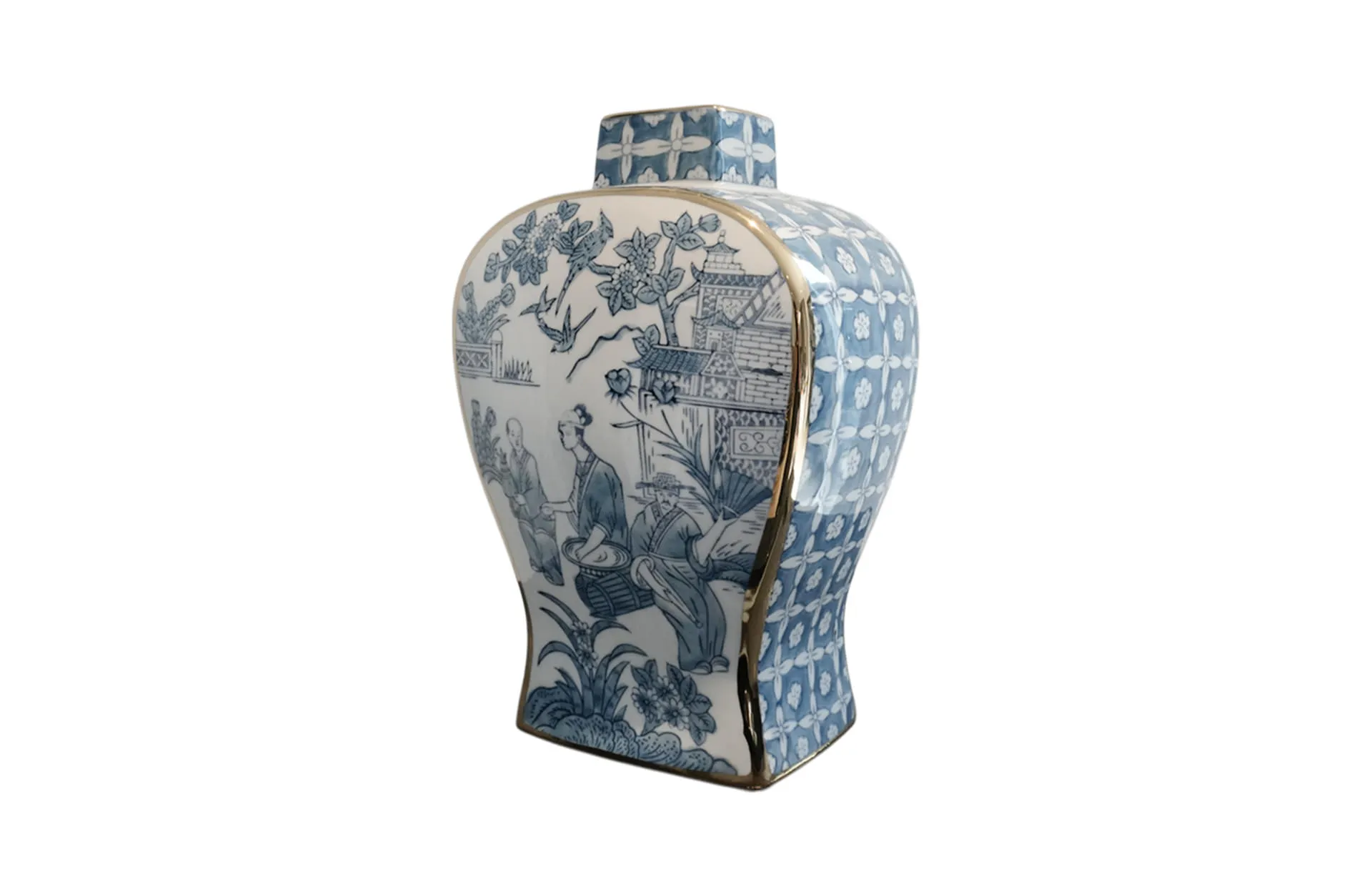 Home Decor Ceramic Decorate Jar V Design 22L Side View