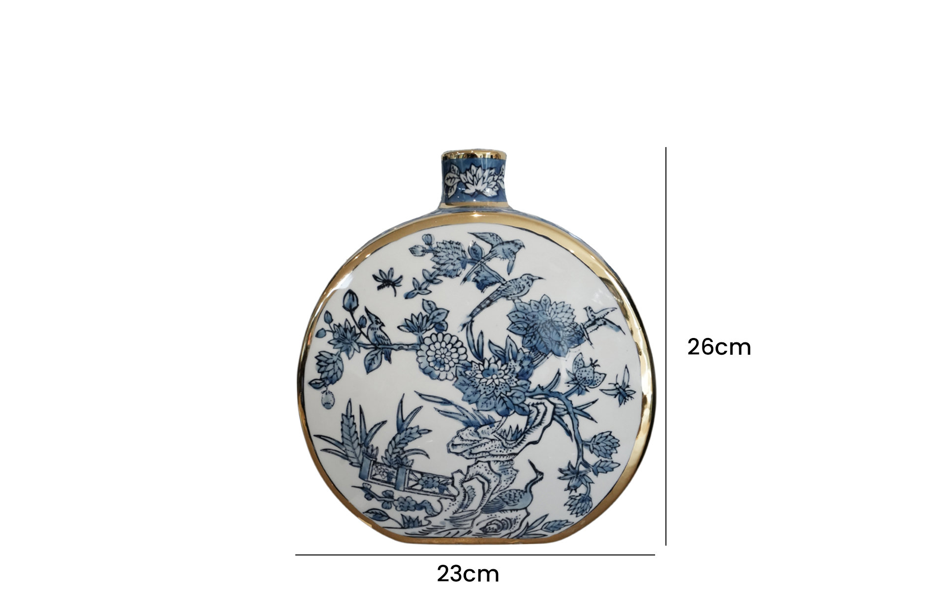 Home Decor Ceramic Decorate Jar V Design 22S Front View Size