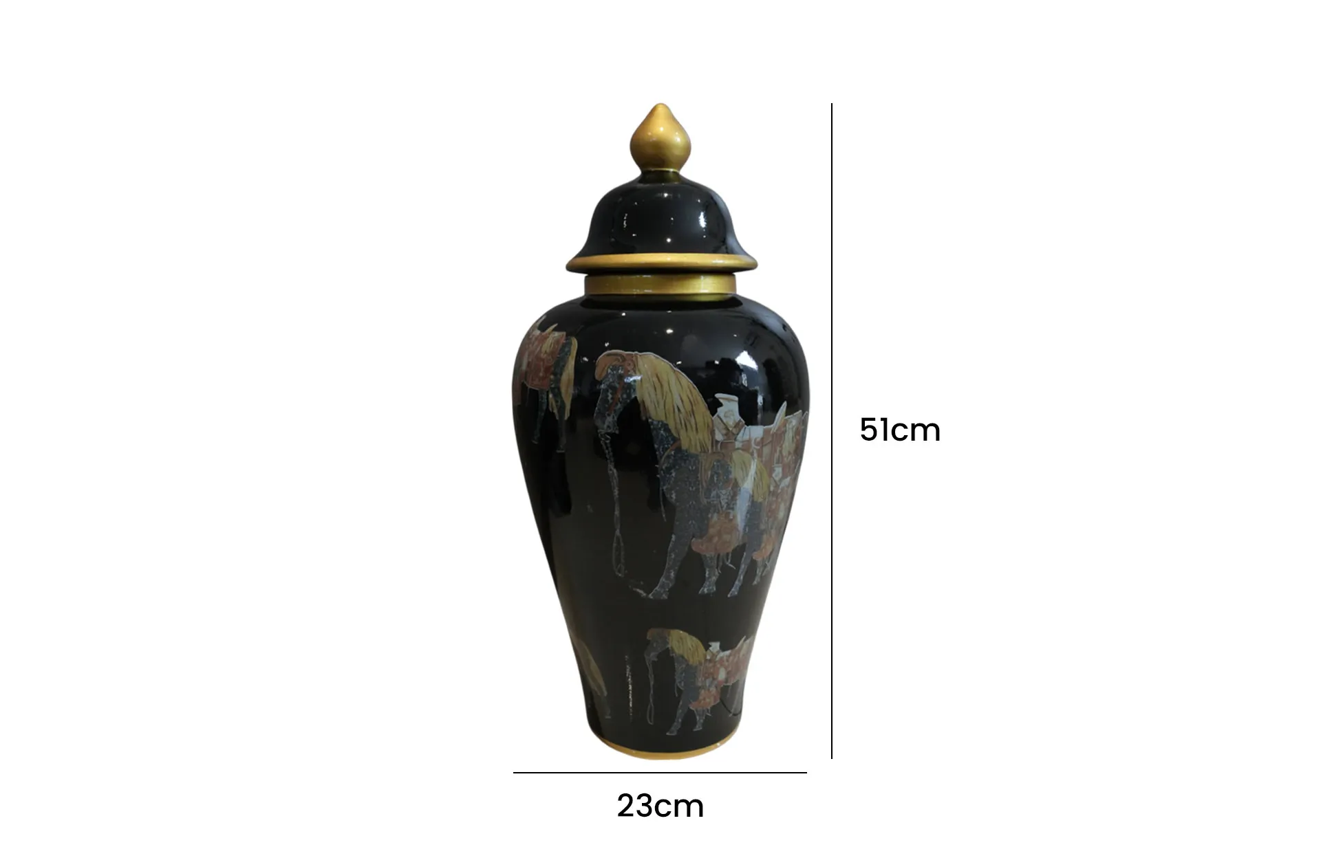 Home Decor Ceramic Decorate Jar V Design 28 Front View Size