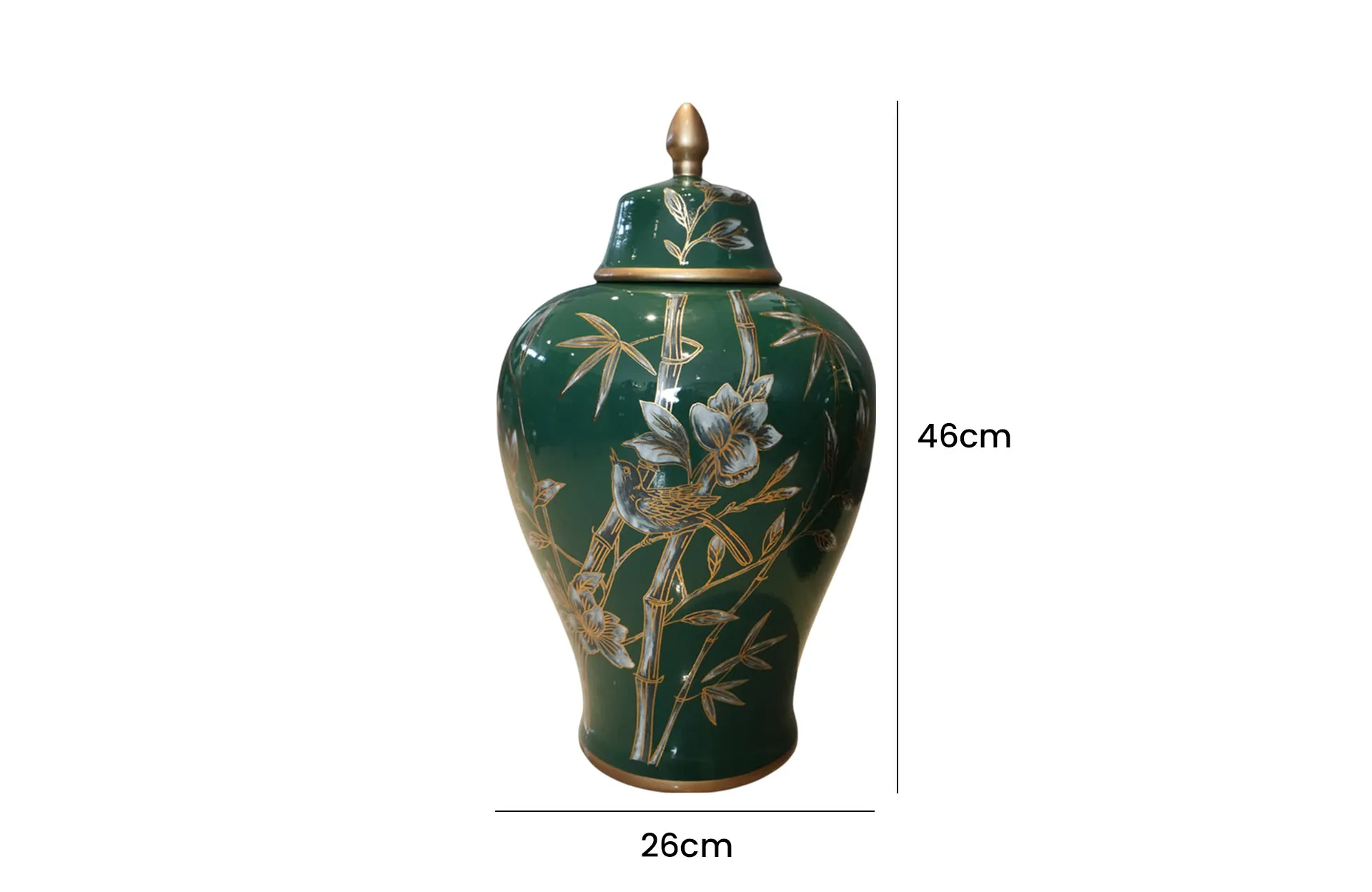 Home Decor Ceramic Decorate Jar V Design 29 Front View Size