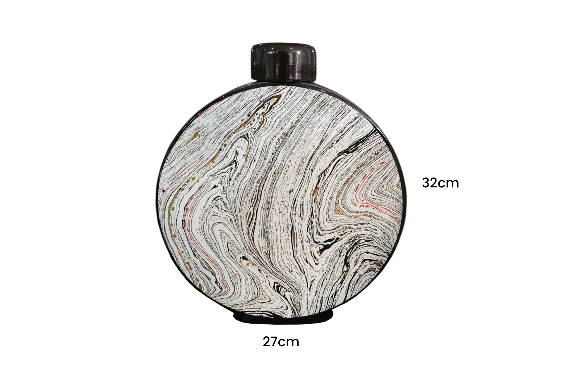 Home Decor Ceramic Decorate Jar V Design 41 Front View Size