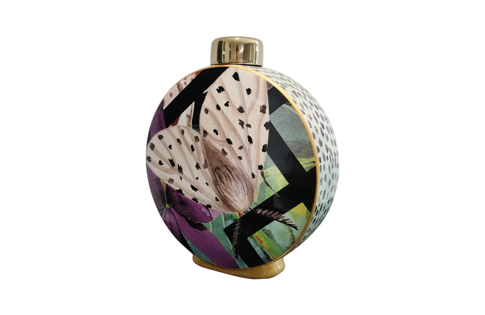 Home Decor Ceramic Decorate Jar V Design 43 Side View