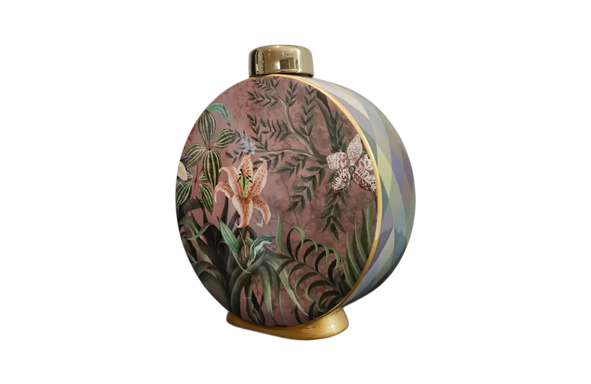 Home Decor Ceramic Decorate Jar V Design 45 Side View