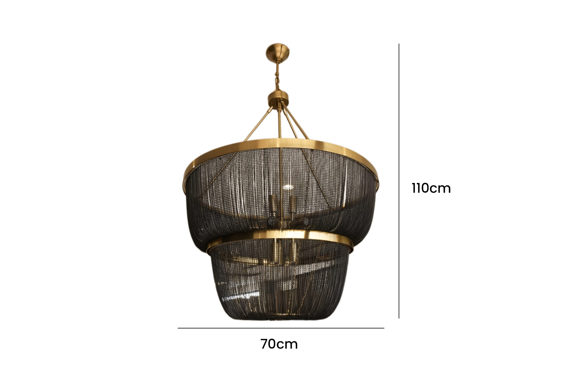 Home Decor Chandelier D8281-12BRN-B Ceiling Lights Size
