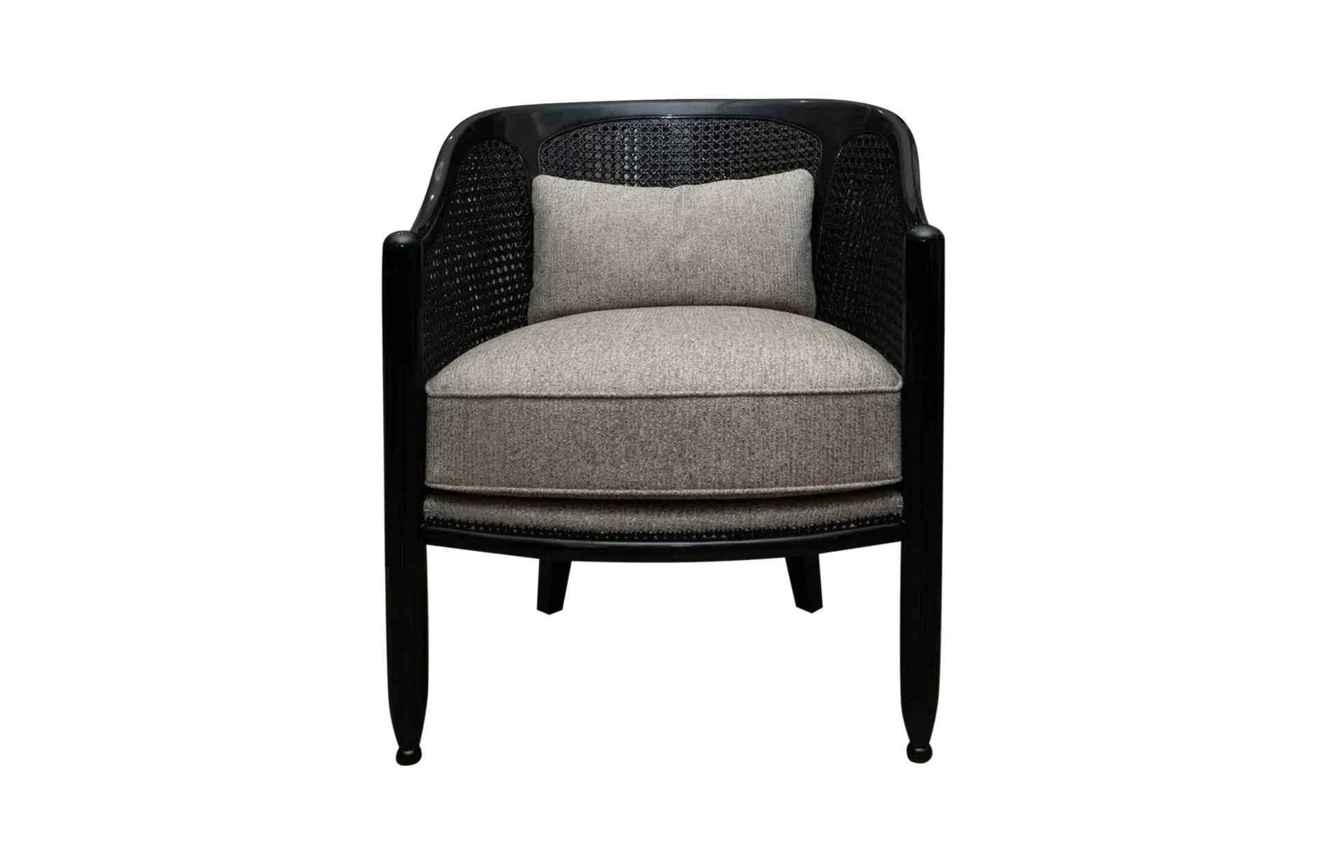 Home Decor Porto Rattan Arm Chair FC Taupe Front View
