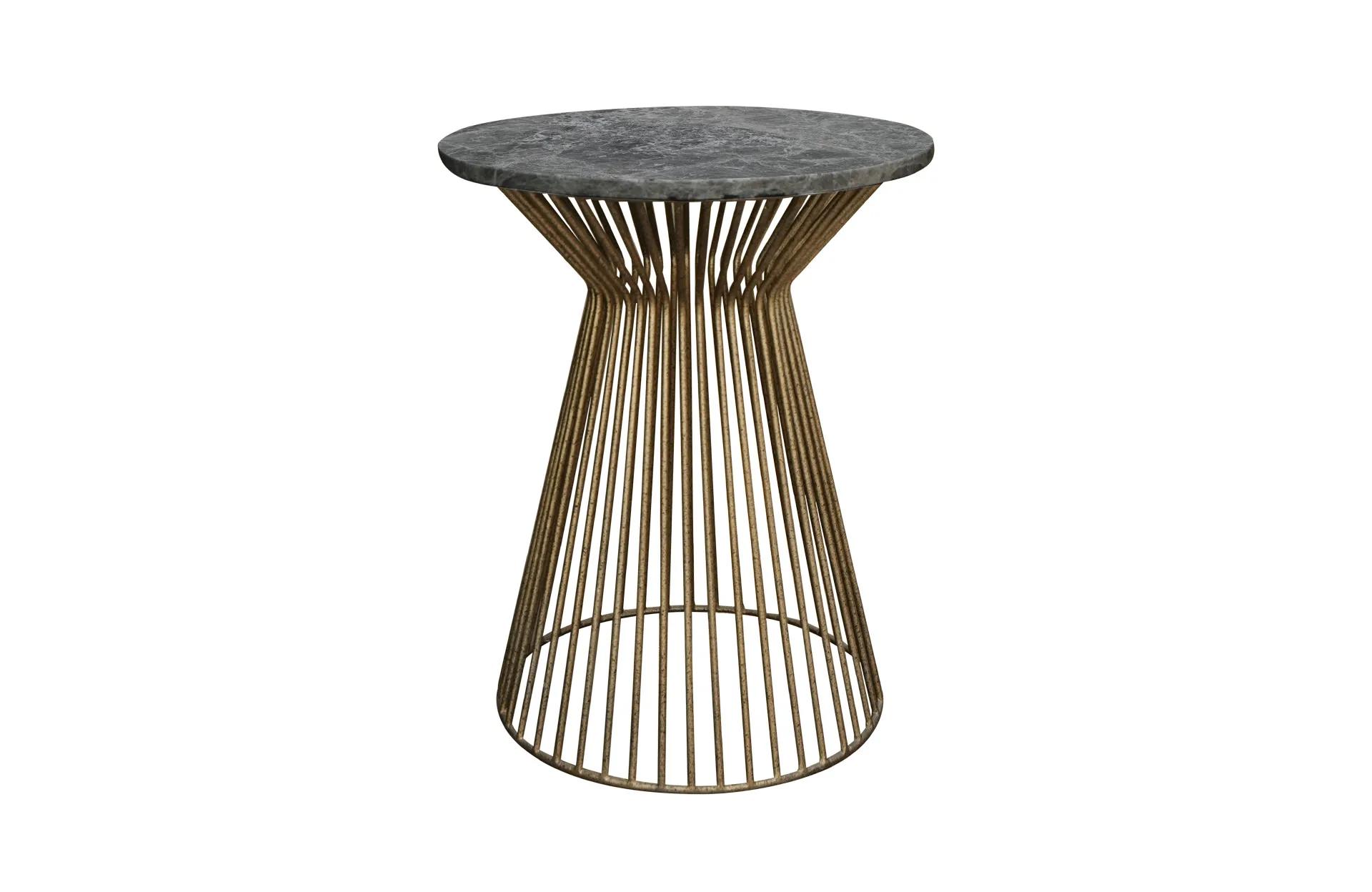 Home Decor Side Table White Grey Side View