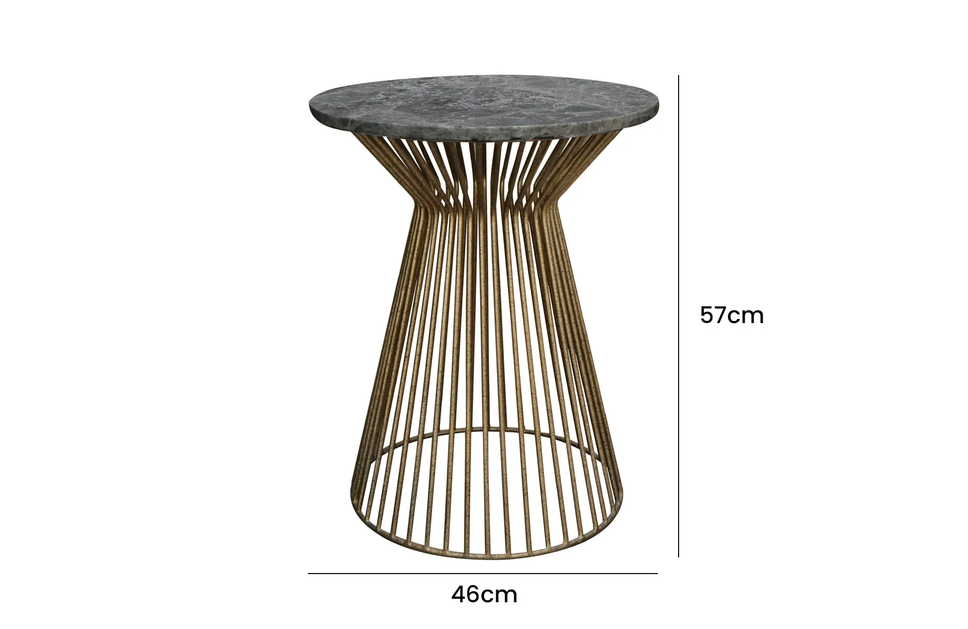 Home Decor Side Table White Grey Side View Size
