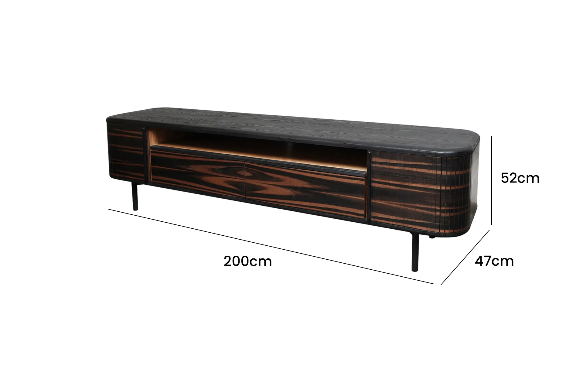 Home Decor TV Unit Bubal BU220 Side View Size