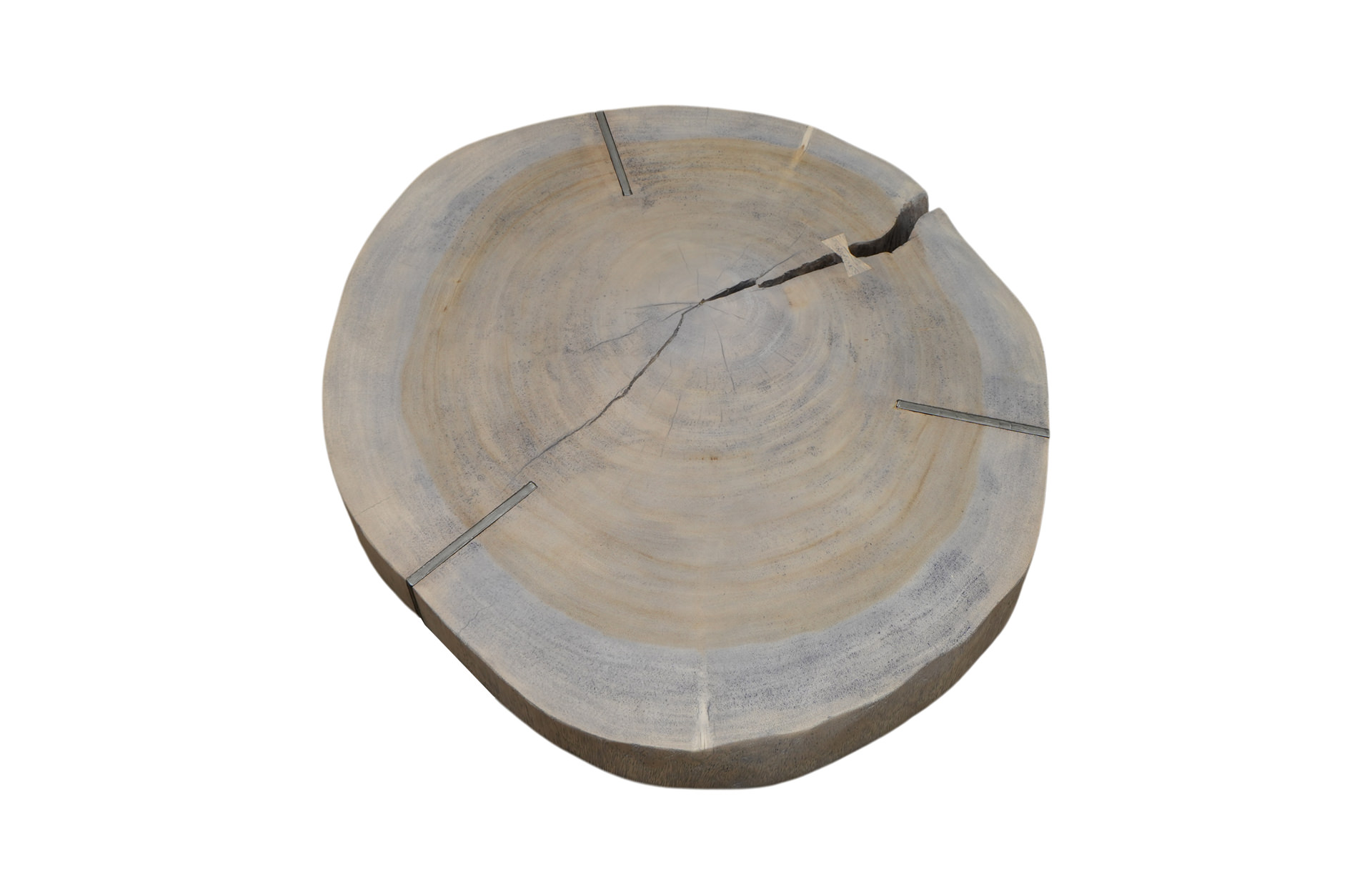 Home Decor Albertina Round Cocktail Table Suar Iron 409A Top View