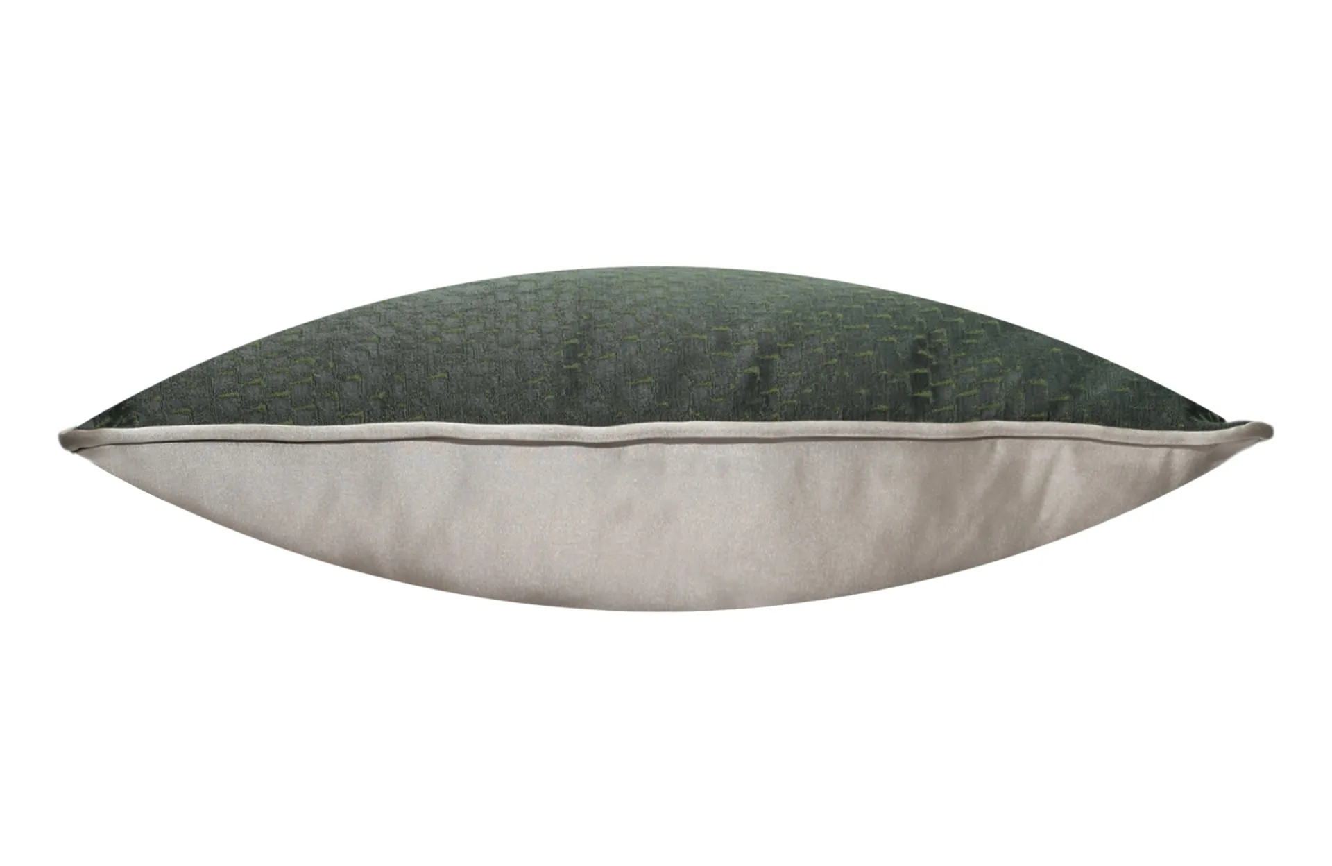 A Home Decor rectangular cushion upholstered in a rich indigo fabric, showcasing its clean lines and plush form from a side view, perfect for adding a touch of color and comfort to a modern sofa or armchair.