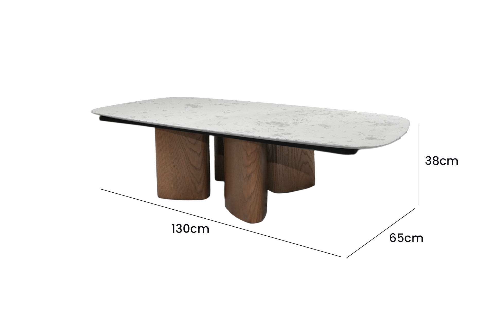 Coffee Table Leg Pebble New