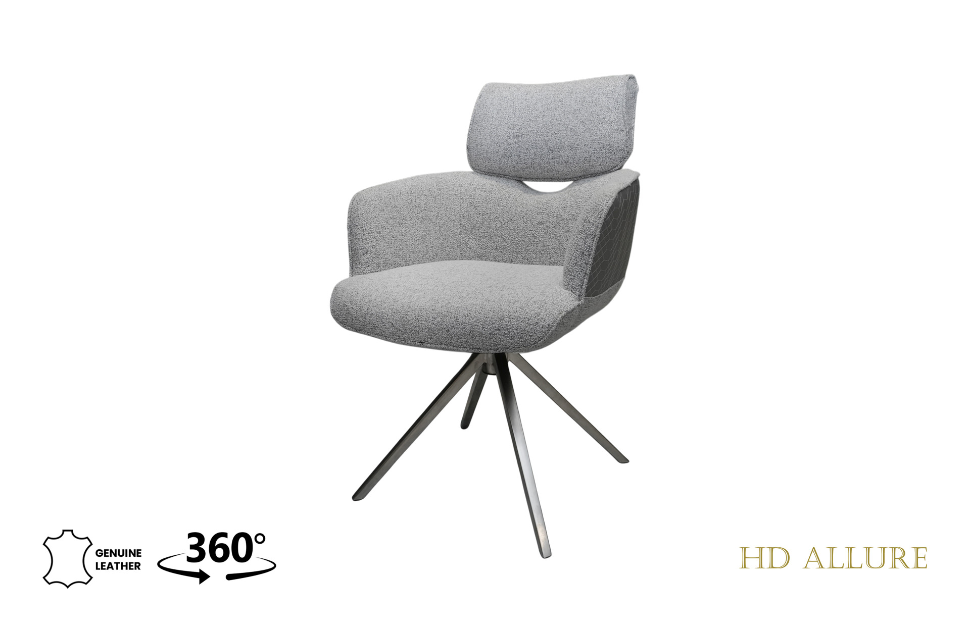 Home Decor Davis Swivel Dining Armchair CL 12194 LG Side View