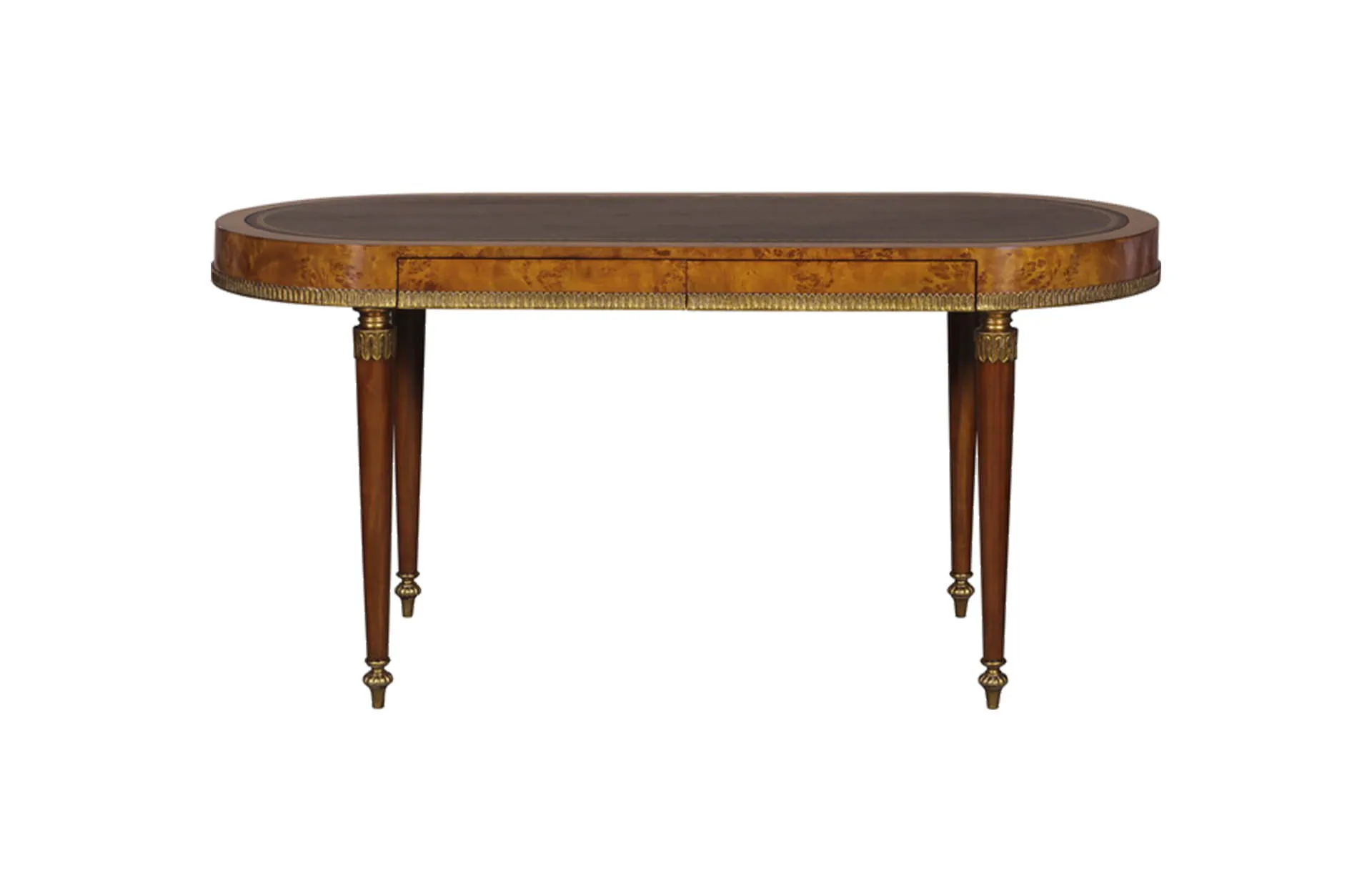 Home Decor Desk Clara, Leather Top 34720L Front View