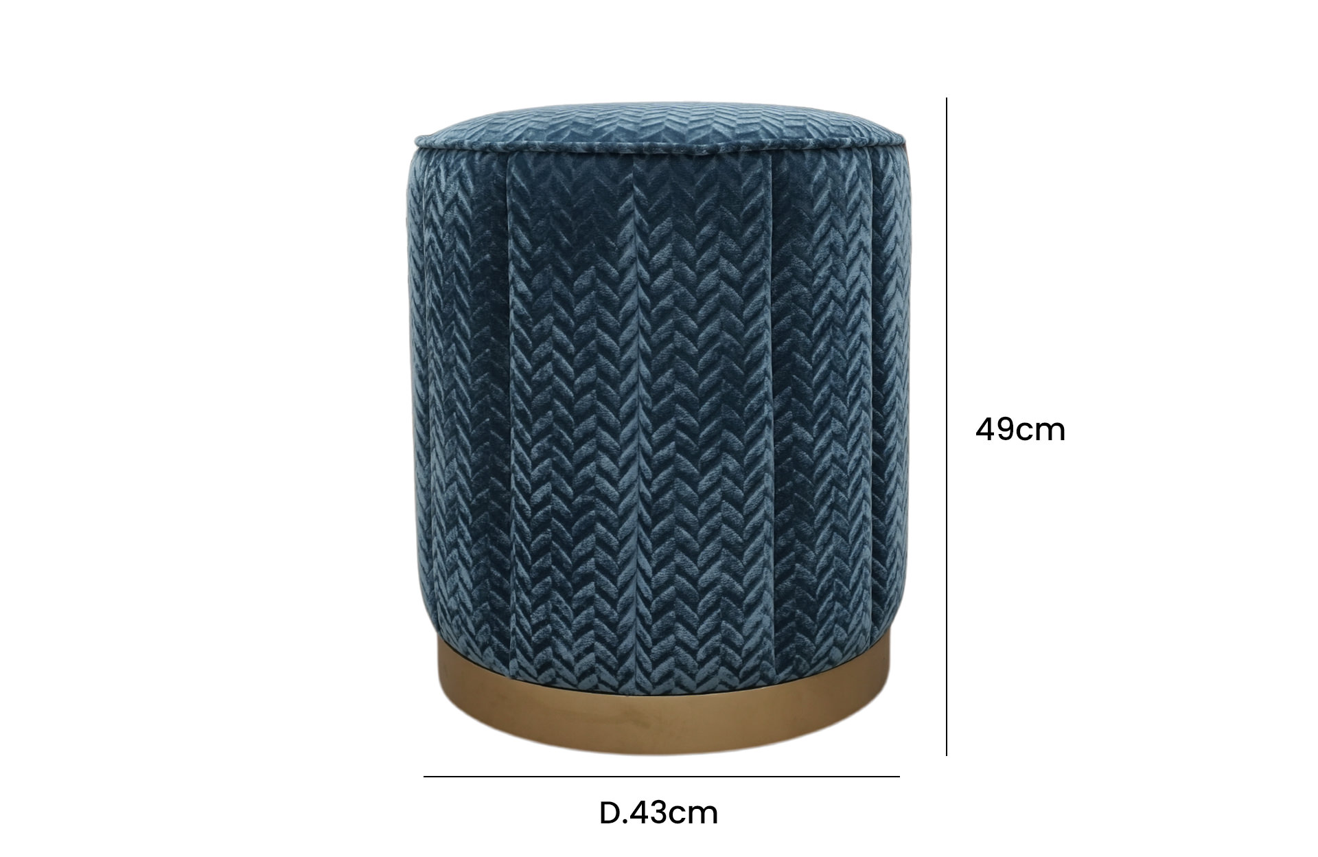 Home Decor Jiaho Small Ottoman ACVJ 10 Front View Size
