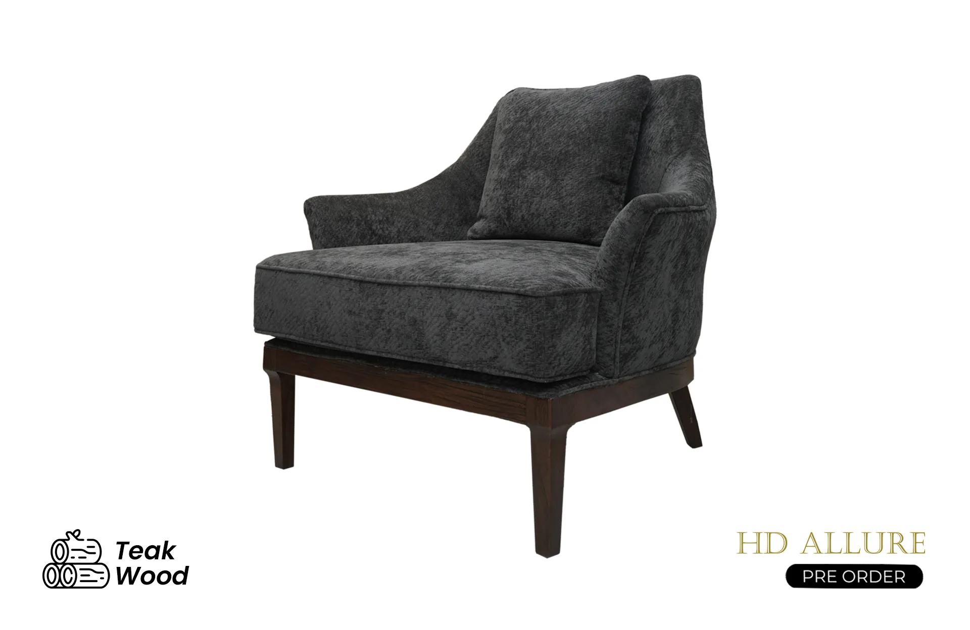 The Livia Armchair featuring a sleek, contemporary design with plush upholstery and elegant curves, supported by a sturdy yet minimalist frame, perfect as a stylish accent chair for a modern living room or bedroom.