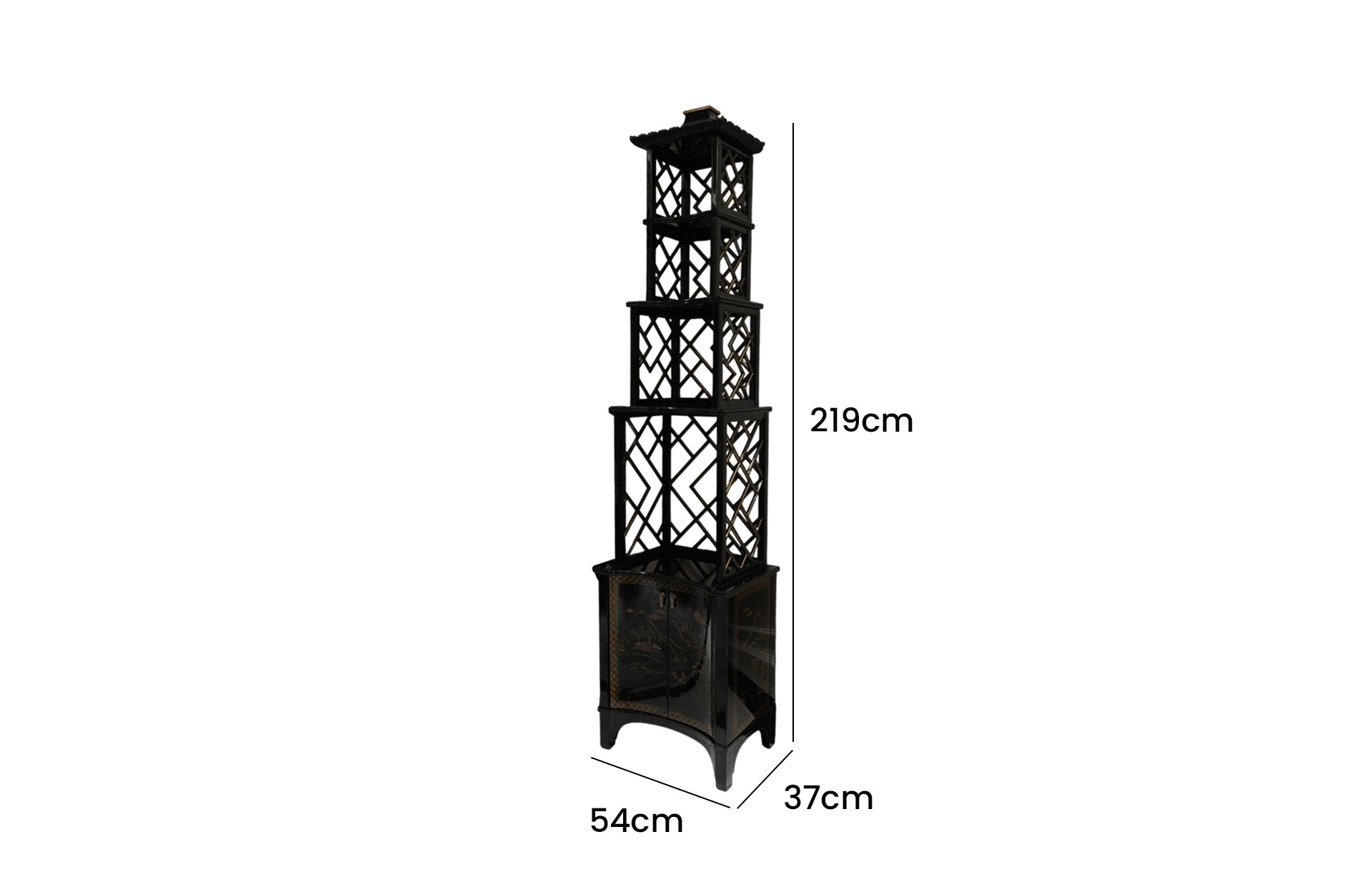 Home Decor Etagere Chinoiserie Right 34273 Side View Size