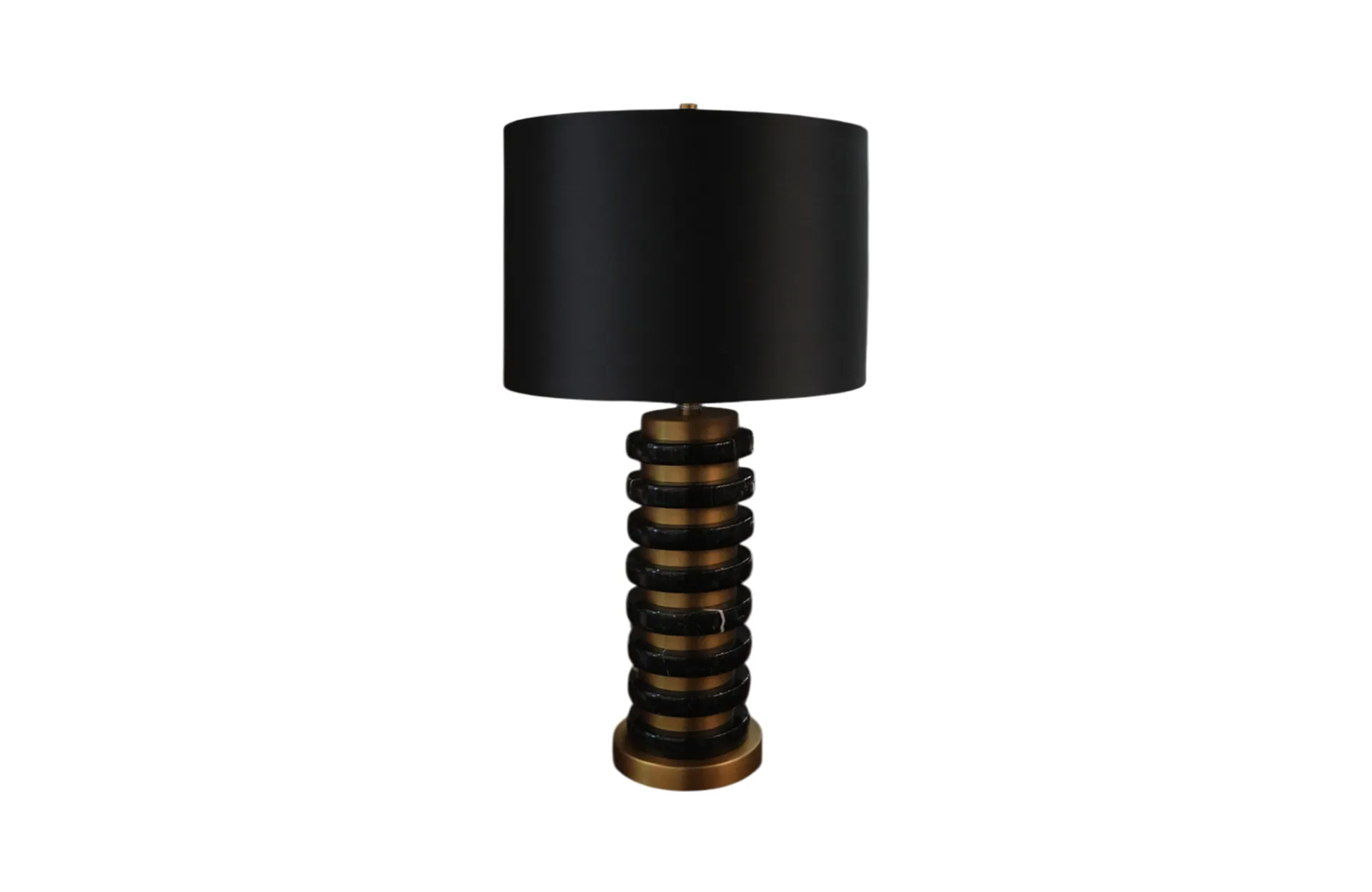 Home Decor HB 3693 Lamp Accessories Half Matte Brass Bronze Front View