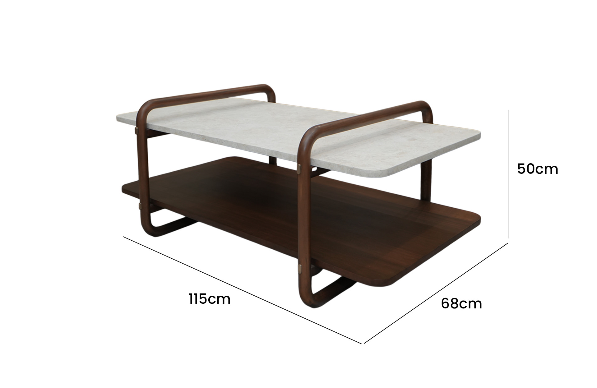 Home Decor Zoumi Coffee Table Side View Size