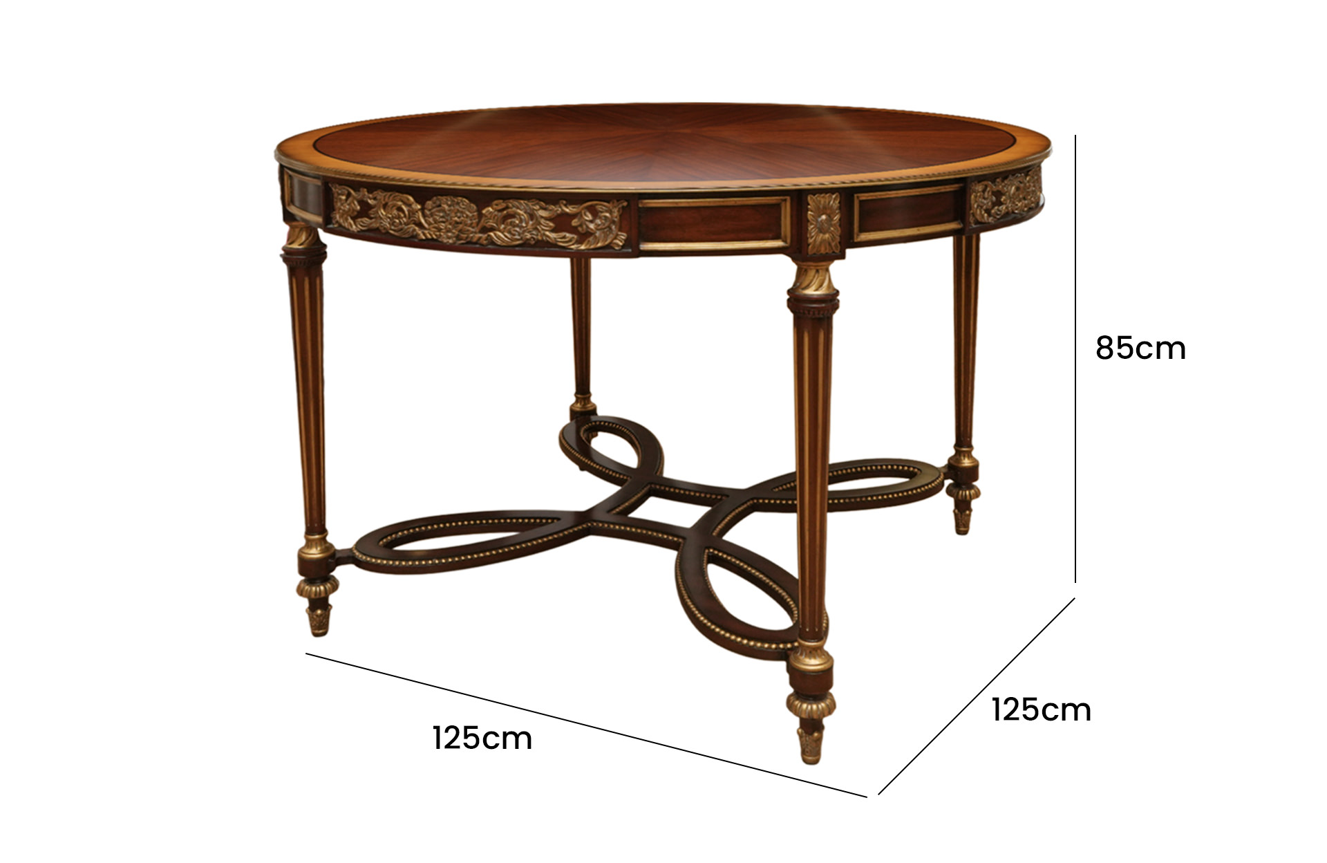 Home Decor Center Table Kozani 34943 Side View Size