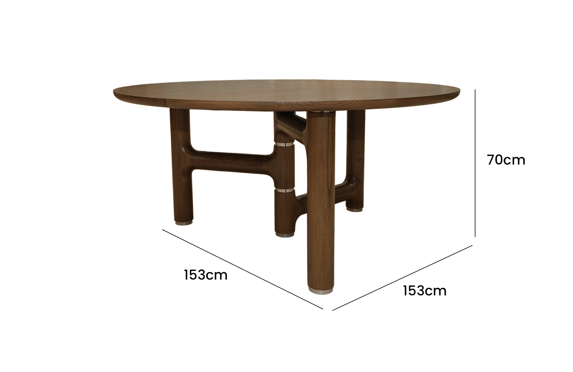 Home Decor Cordoba Dining Table SIde View Size