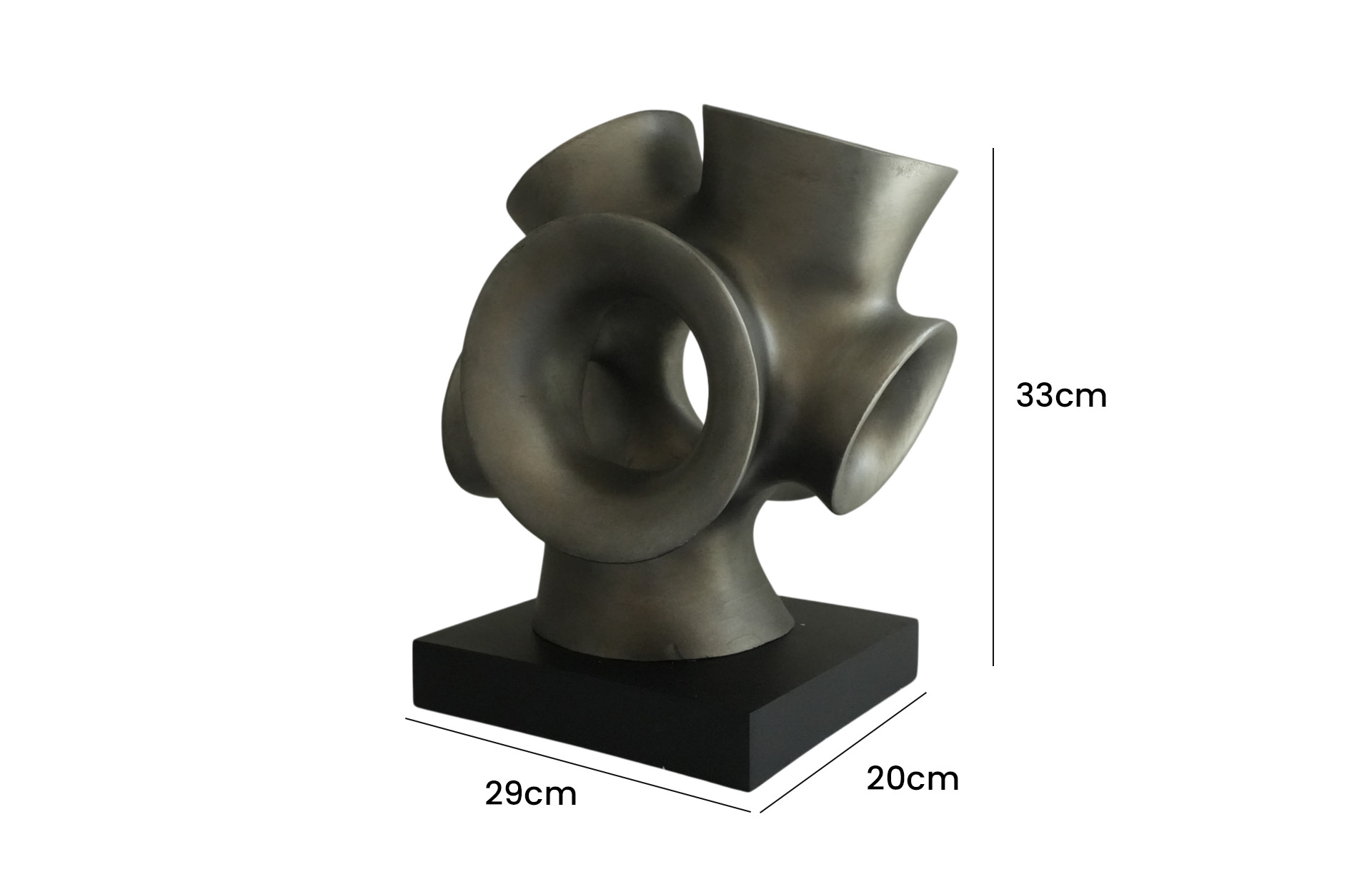 Home Decor FC-SZ25008 Hexagonal Vase Side View Size