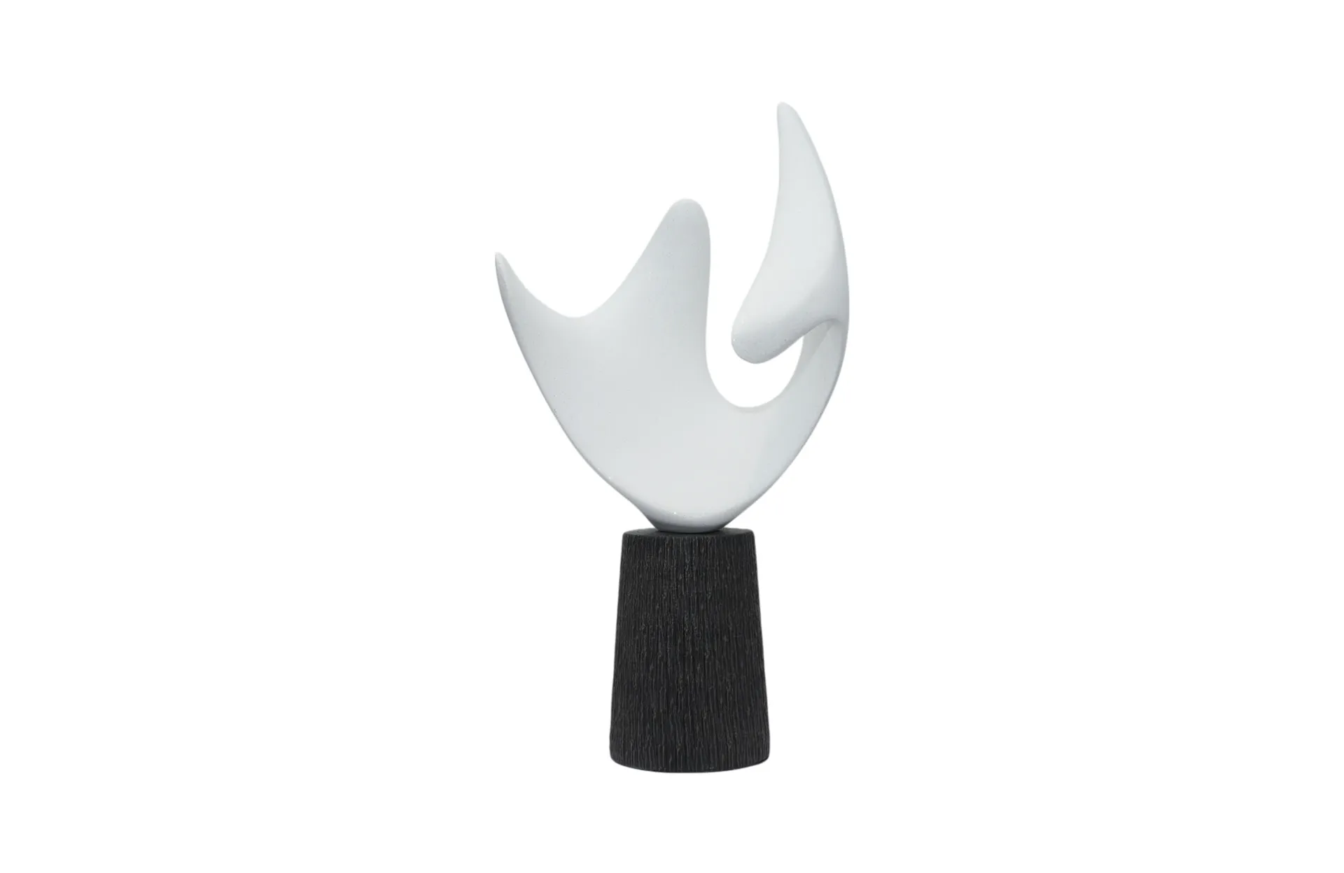 Home Decor FC-SZ25012 White Solid Sculpture Front View
