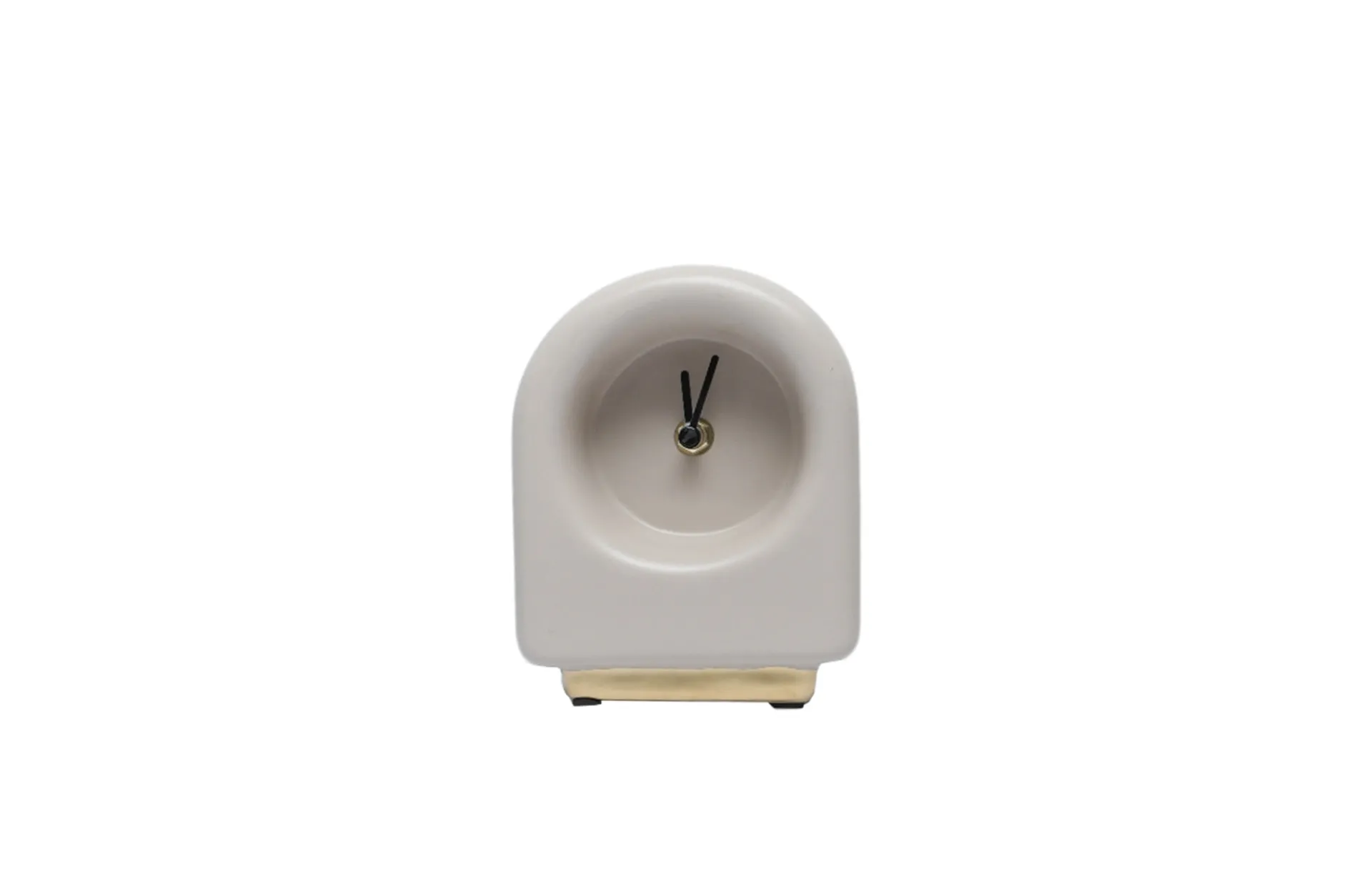 Home Decor FD-D25010 Gold Base Table Clock Front View