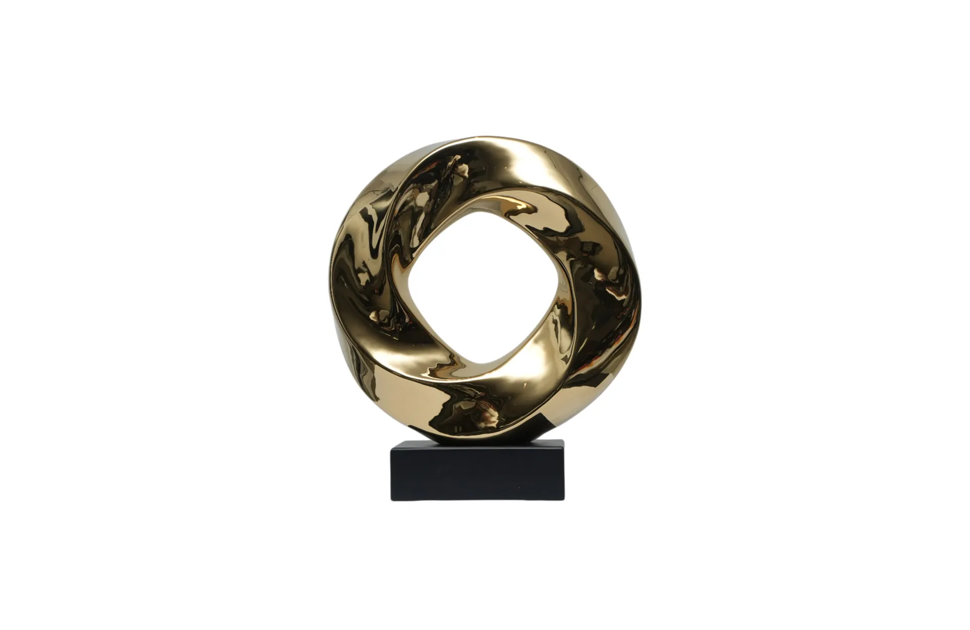 Home Decor FD-D25036 Gold Ring Ornament Front View