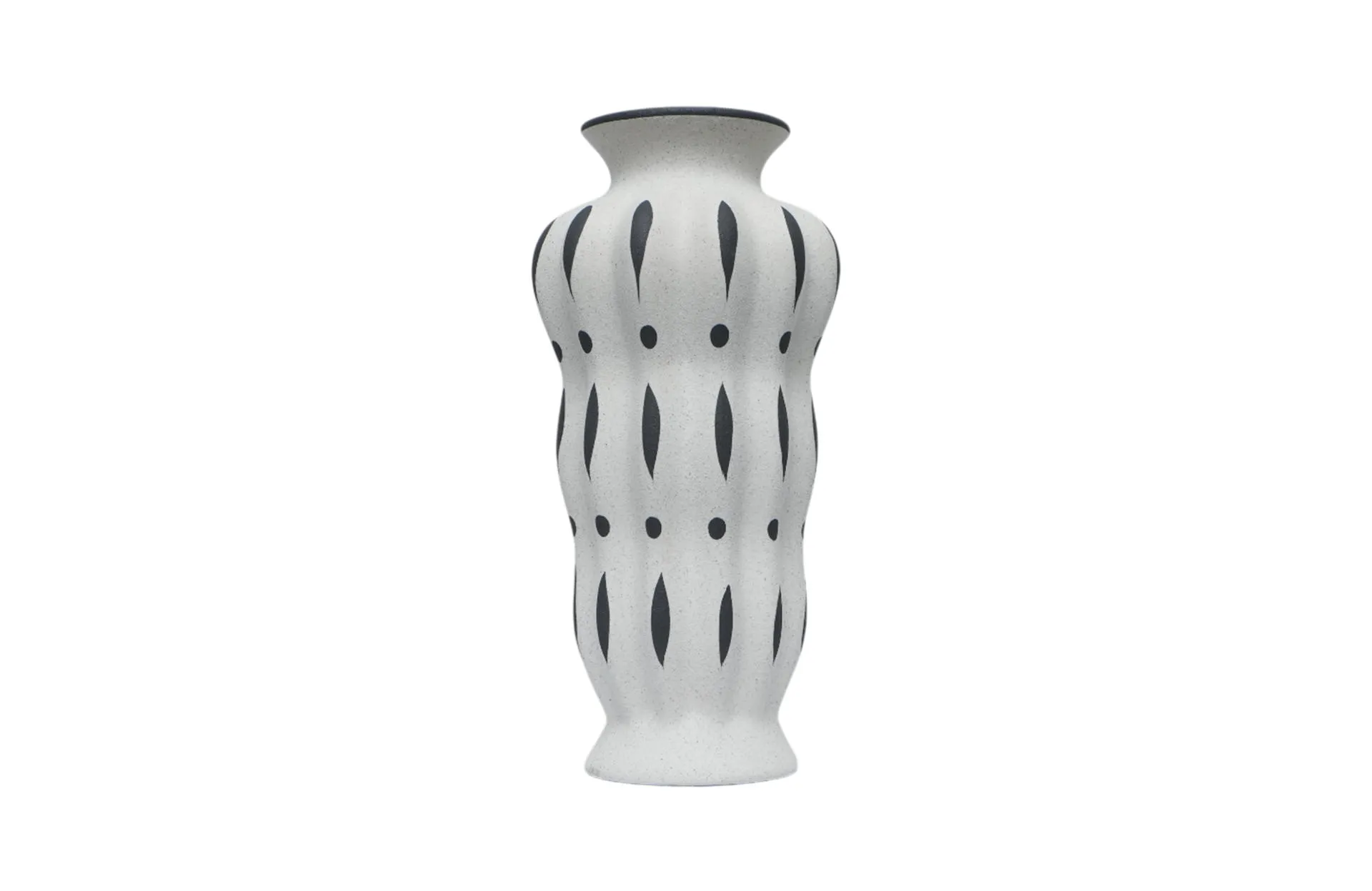 Home Decor FD-D25051A Multi-Leaf Pattern Vase A Front View