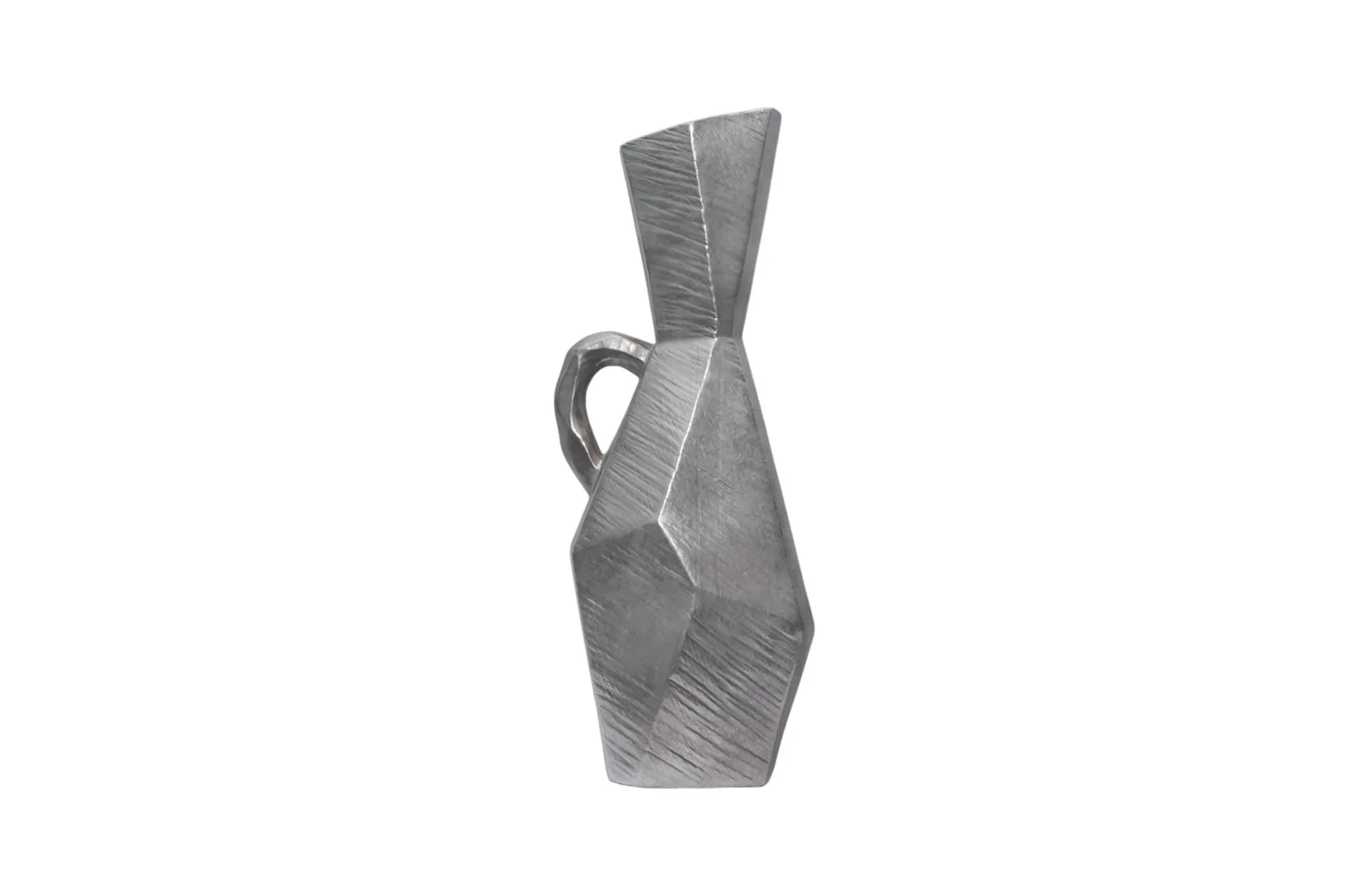 Home Decor FF-D25052B Silver Portable Pot B Front View