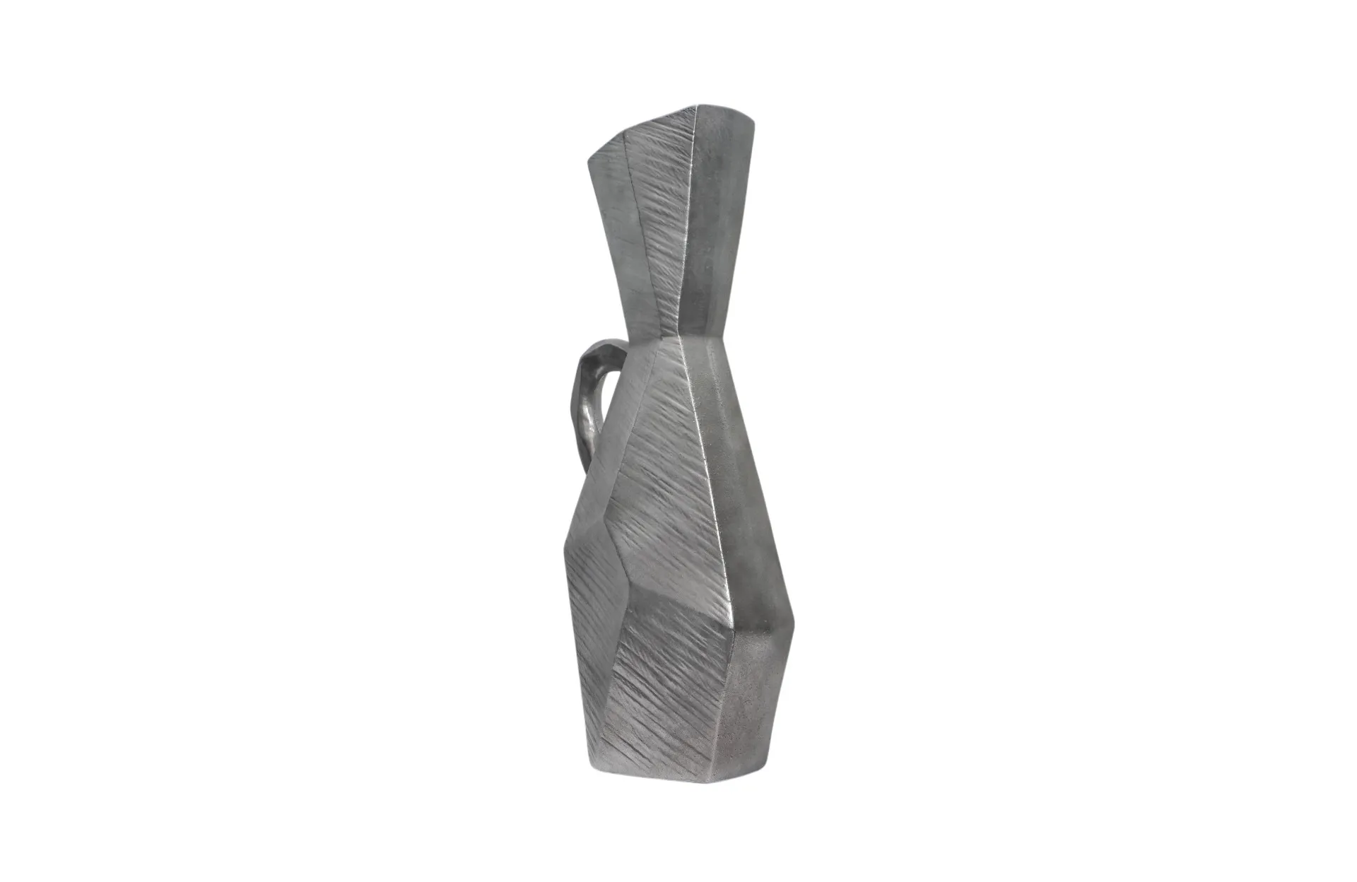 Home Decor FF-D25052B Silver Portable Pot B Side View