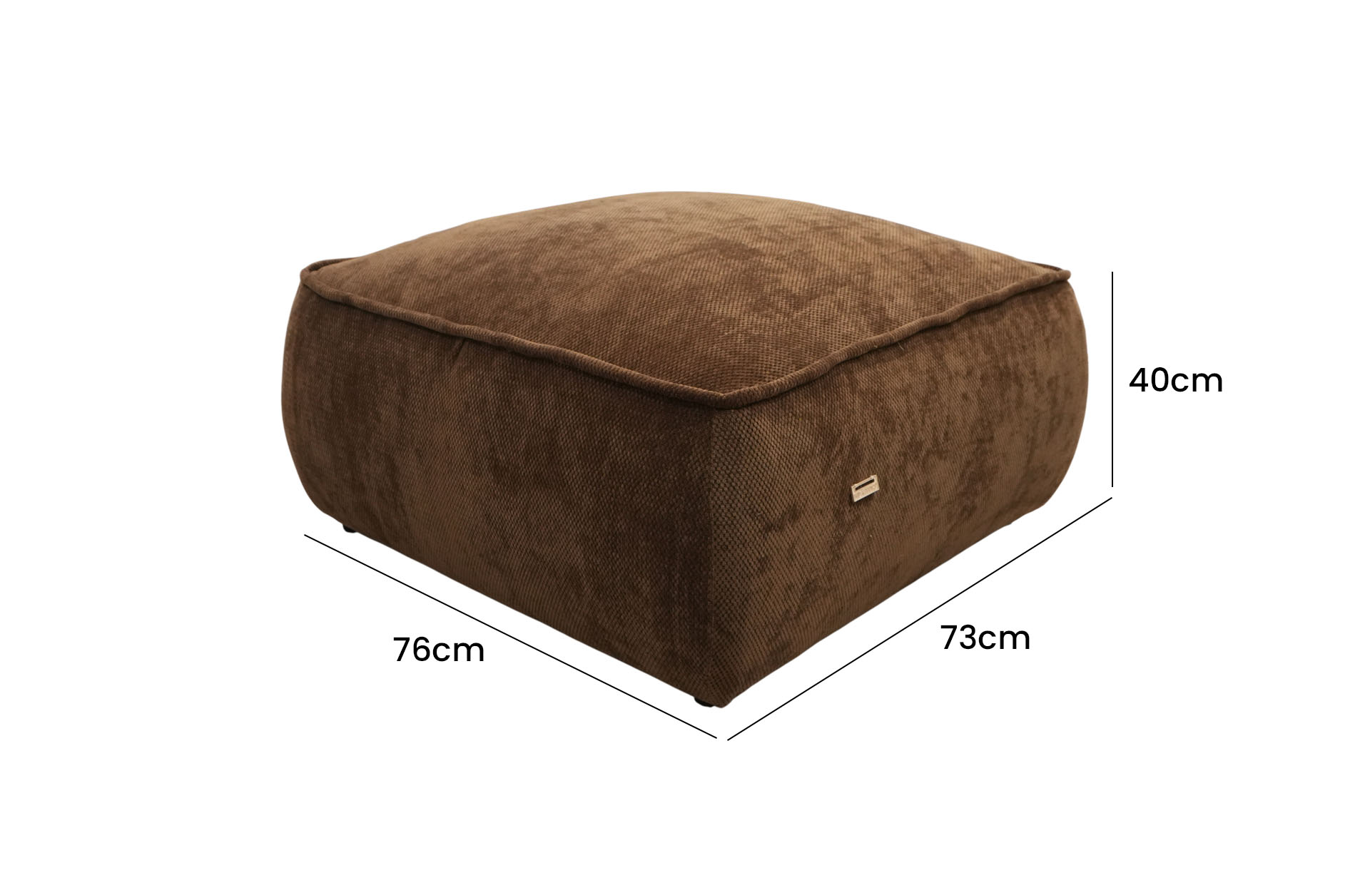 Home Decor Hilary Ottoman YSJ208-74 Side View Size