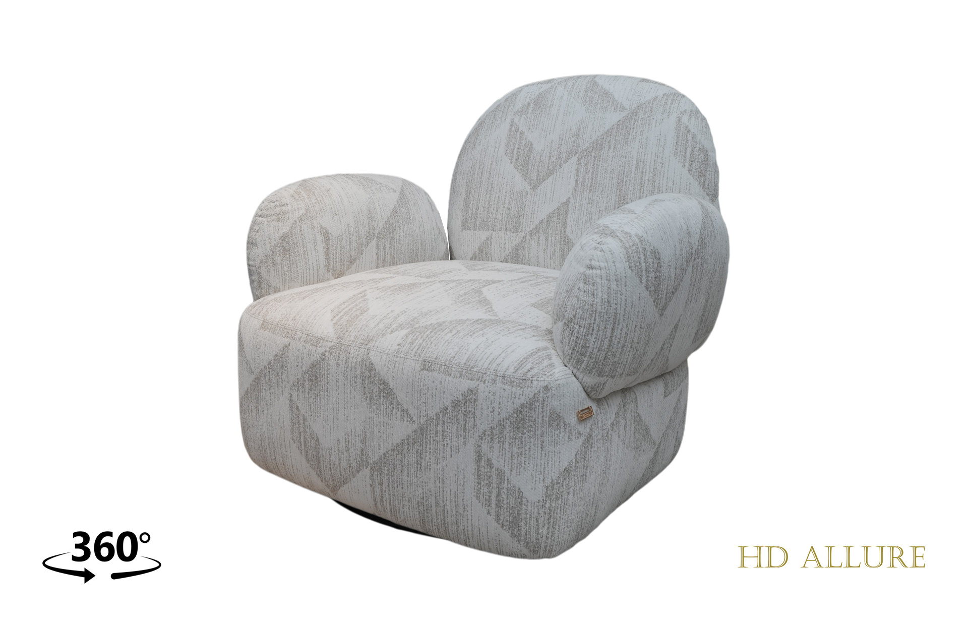 Home Decor Prism Swivel Armchair Side View