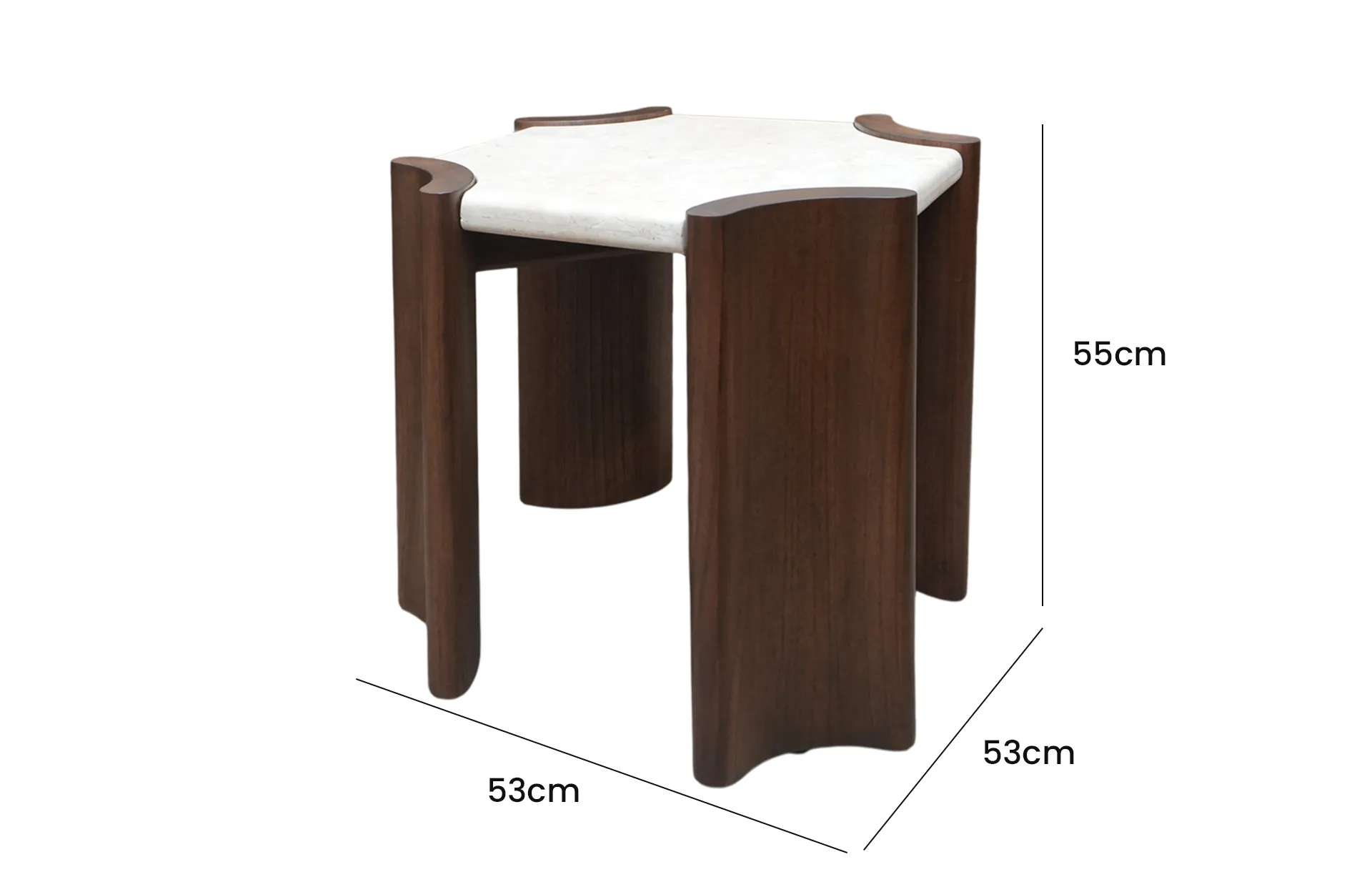 Home Decor Salto Side Table Side View Size