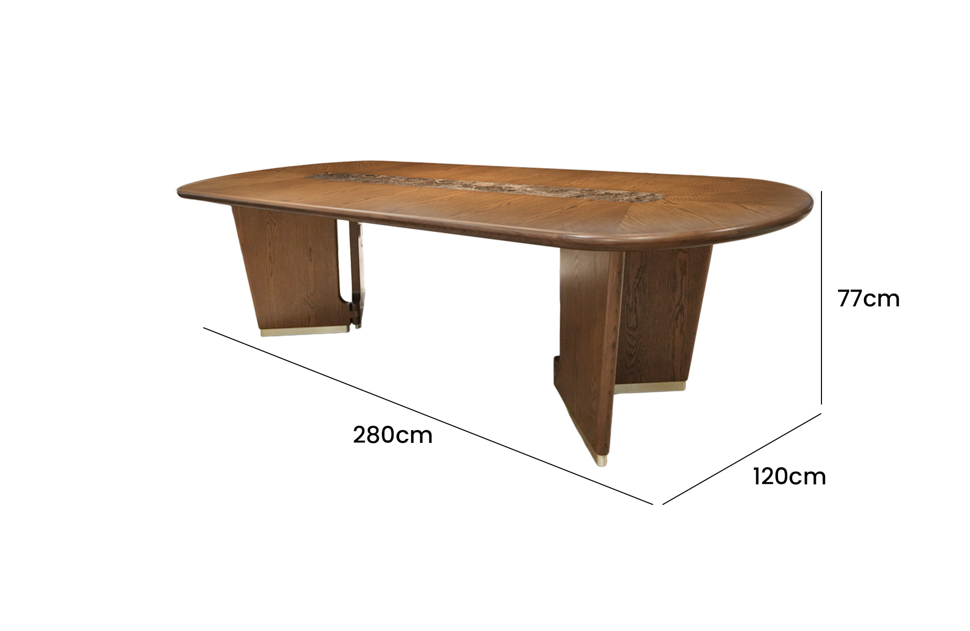 Home Decor Accent Pieces Dining Table CP77 A Side View Size
