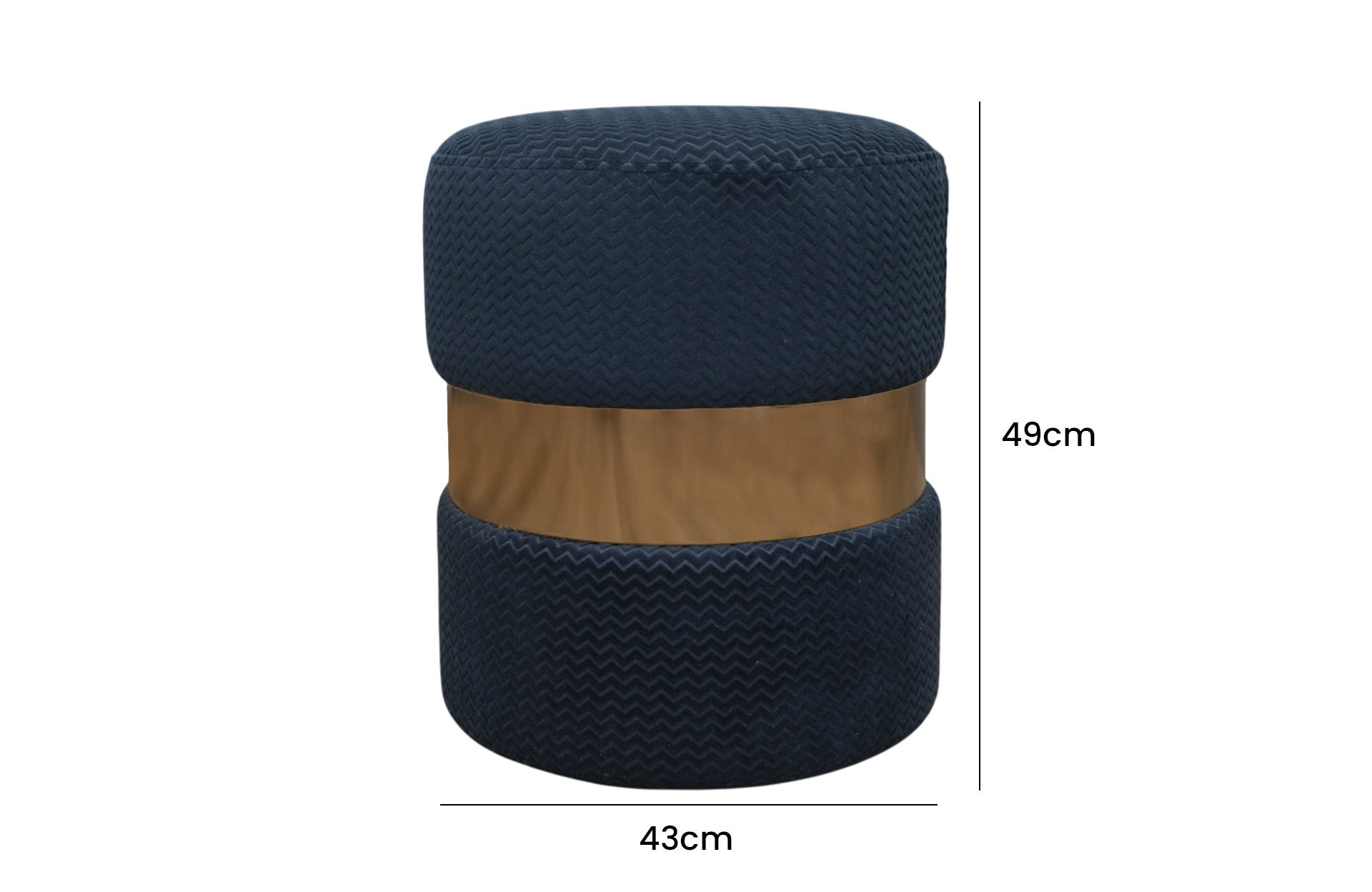 Home Decor Aniak Stool F 08 Ink Front View Size