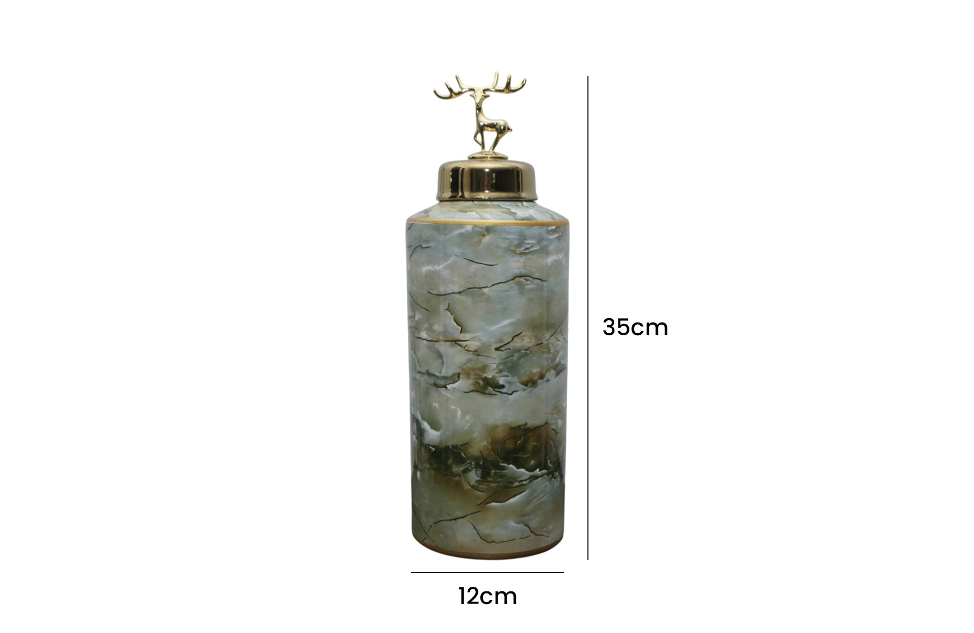 Home Decor Ceramic Decorate Jar V Design 33 Front View Size