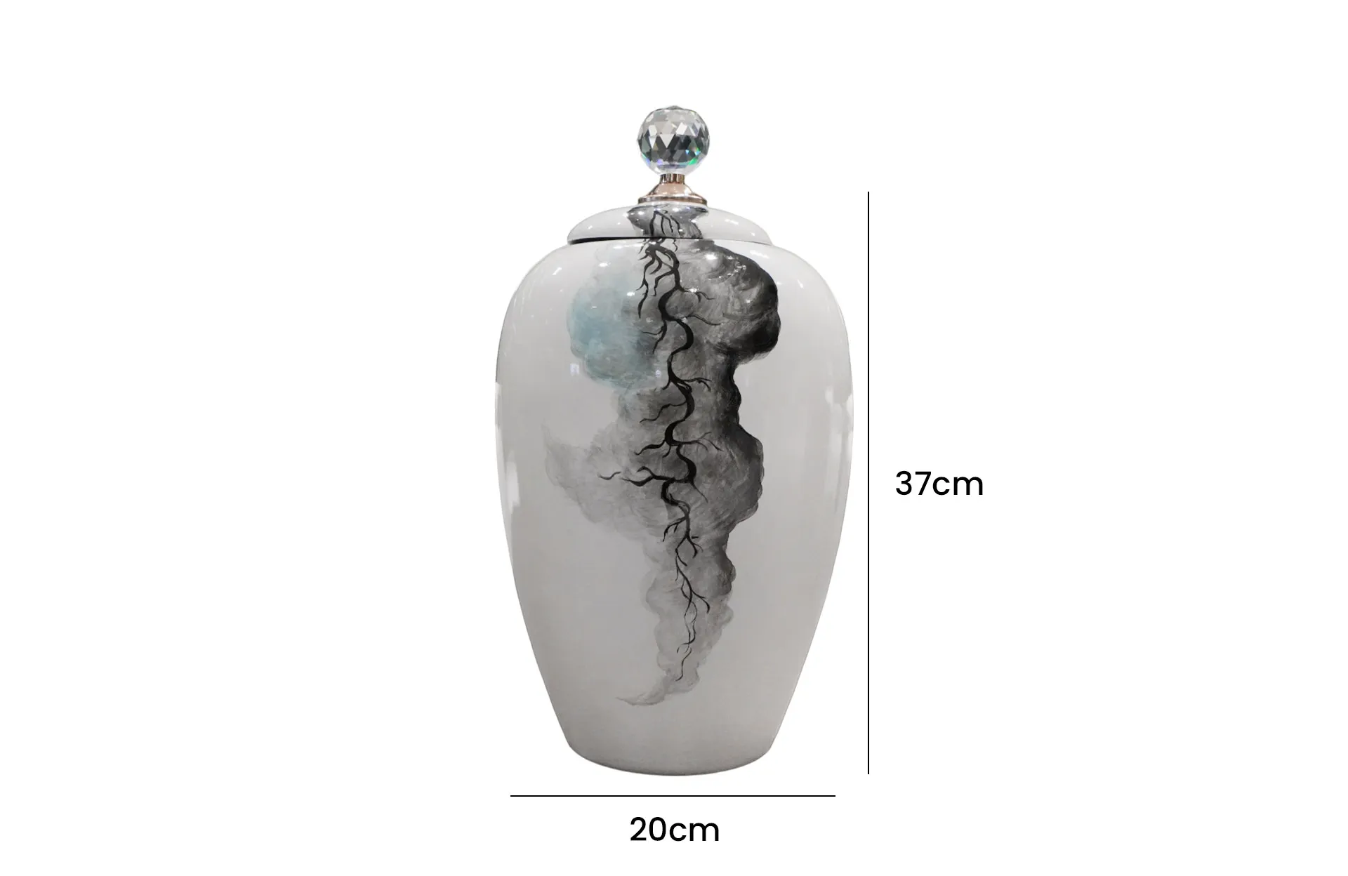 Home Decor Ceramic Decorate Jar V Design 42 Front View Size