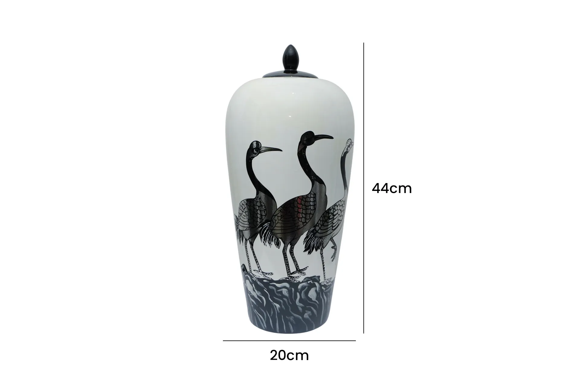 Home Decor Ceramic Decorate Jar V Design 49 Front View Size
